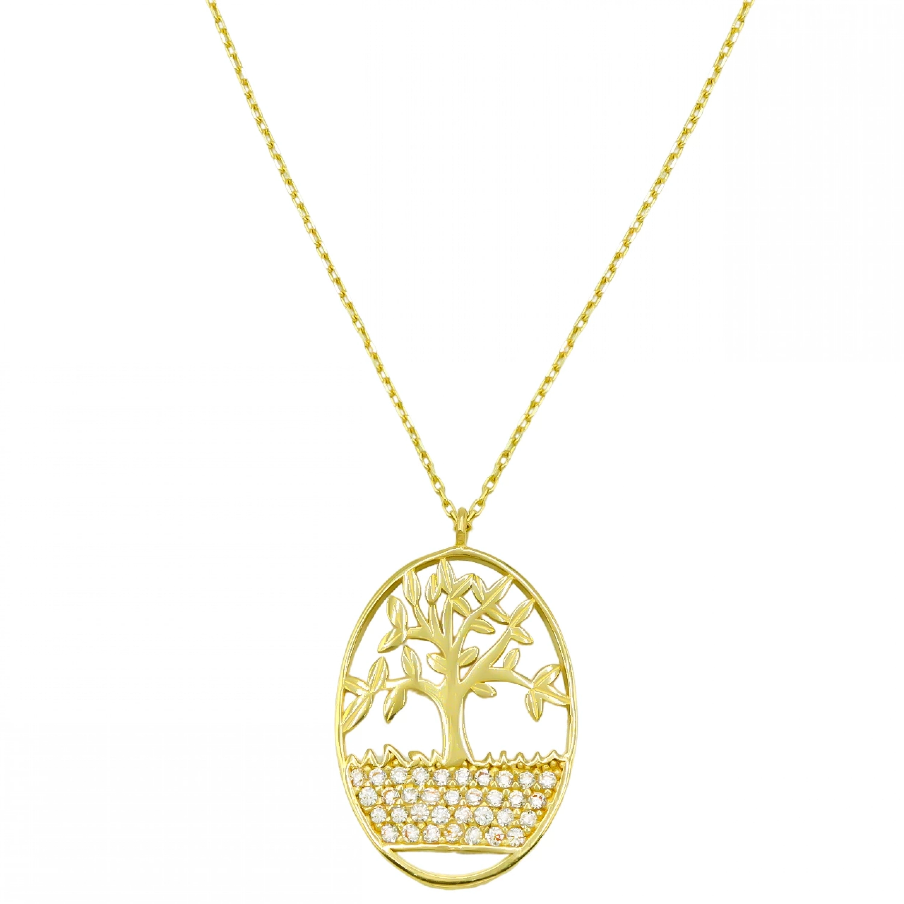 Hayat Ağacı 14 Ayar Altın Kolye
