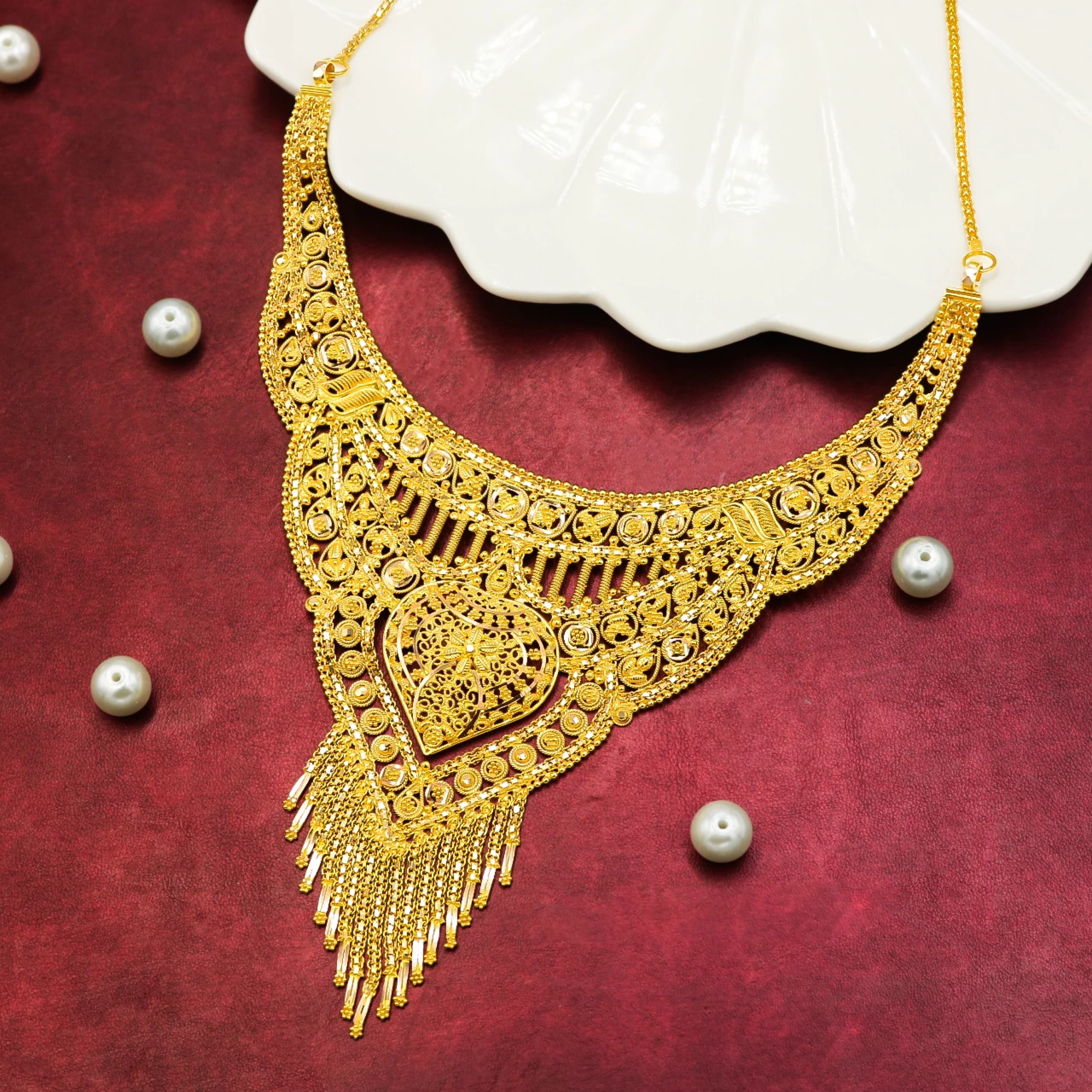 Hint İşi Akıtma 14 Ayar Gerdanlık