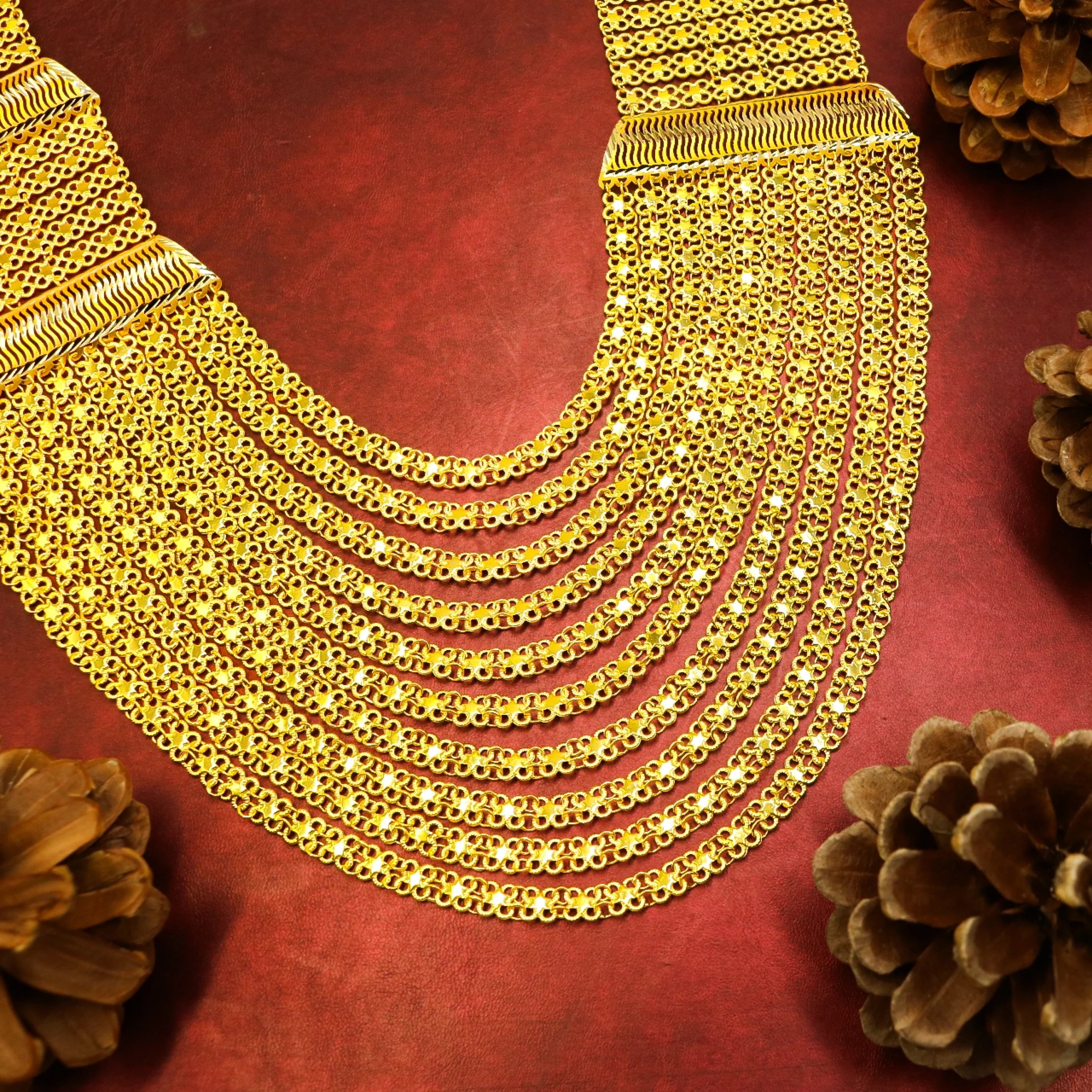 14 Ayar 10 Sıralı Urfa Akıtma Altın Gerdanlık