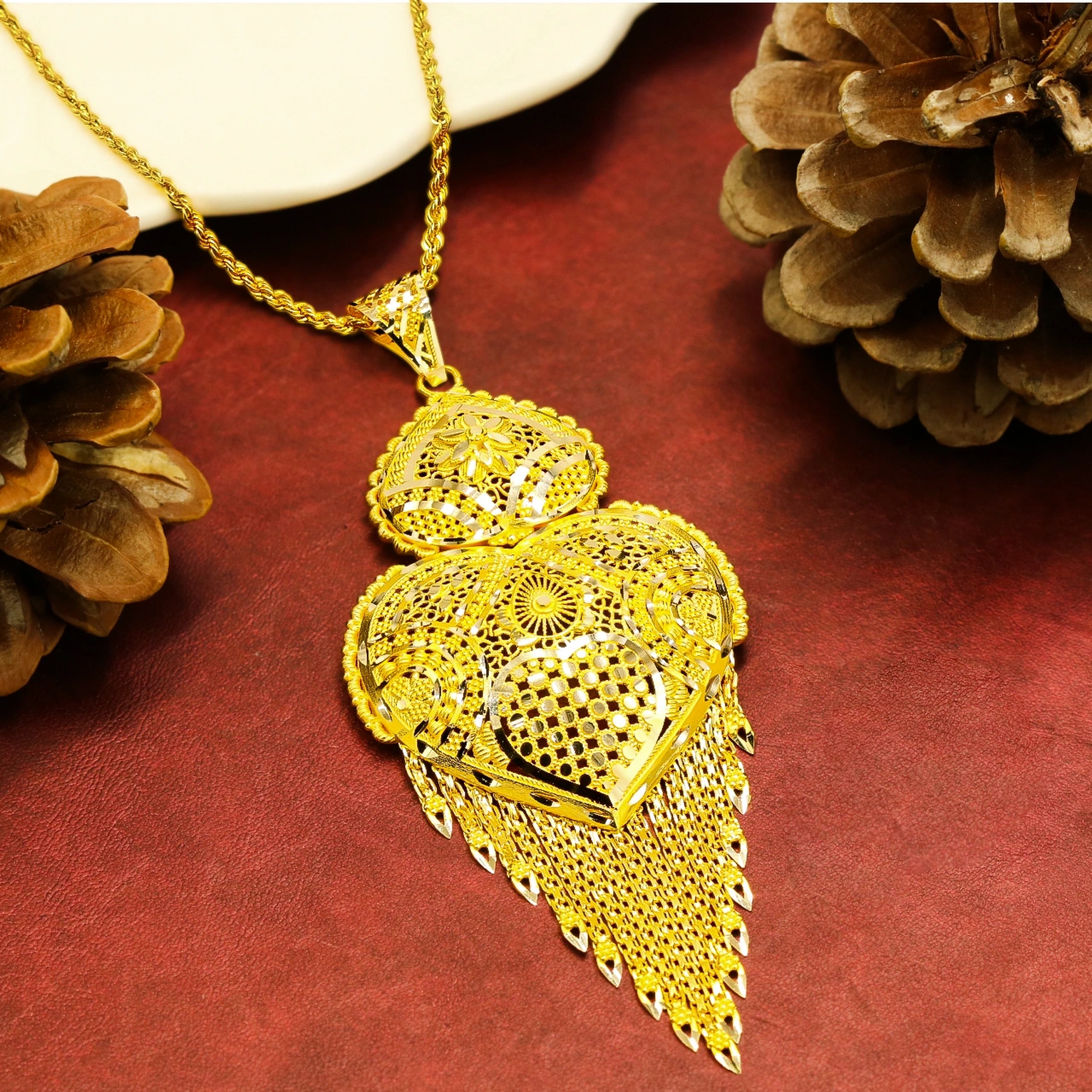 Büyük Hint İşi 14 Ayar Kolye Ucu