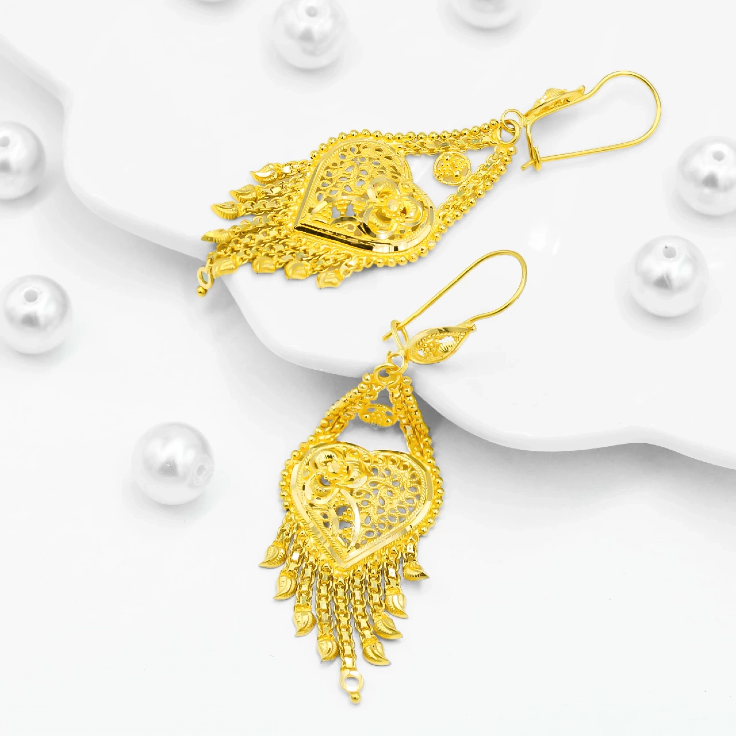 Hint İşi 22 Ayar Altın Küpe