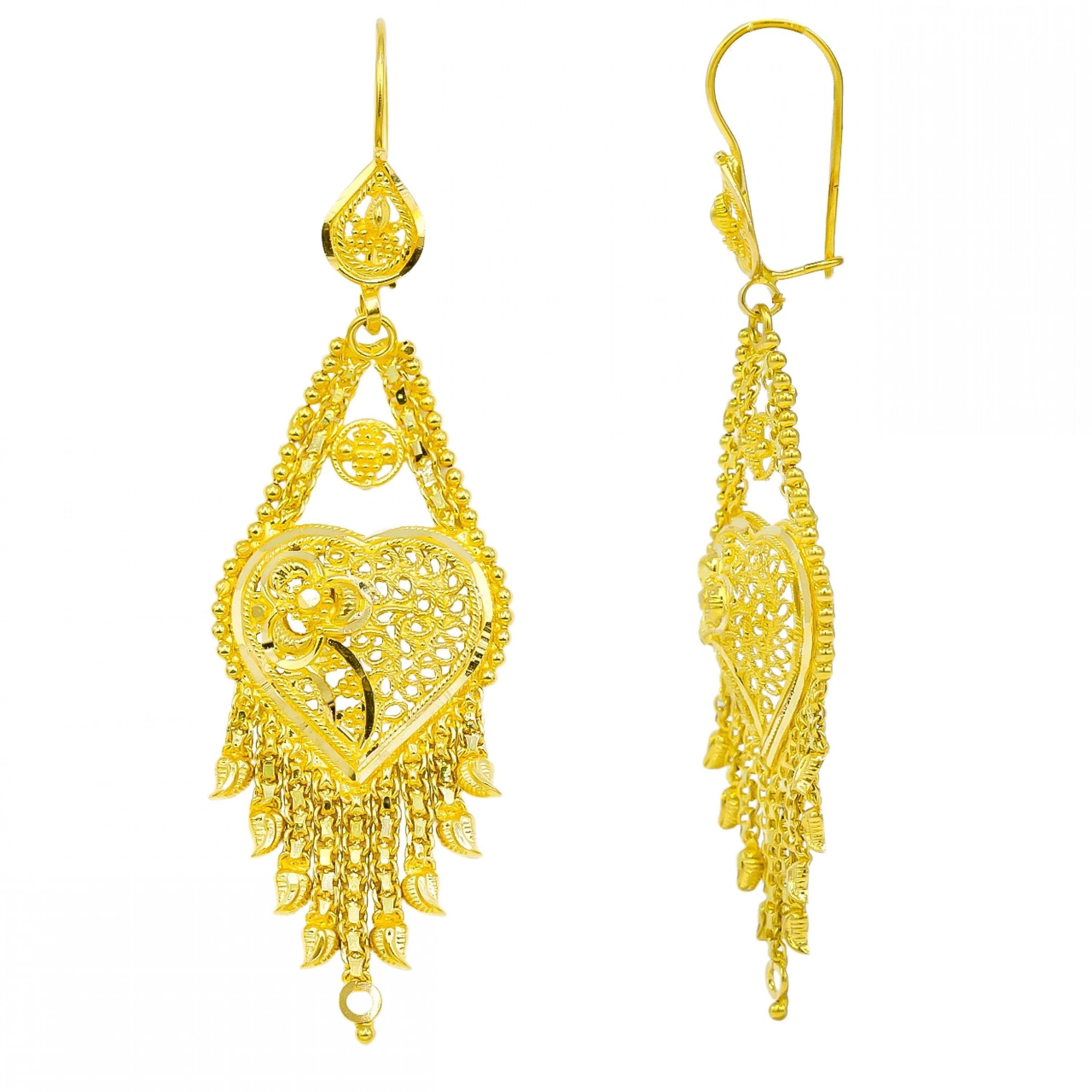 Hint İşi 22 Ayar Altın Küpe