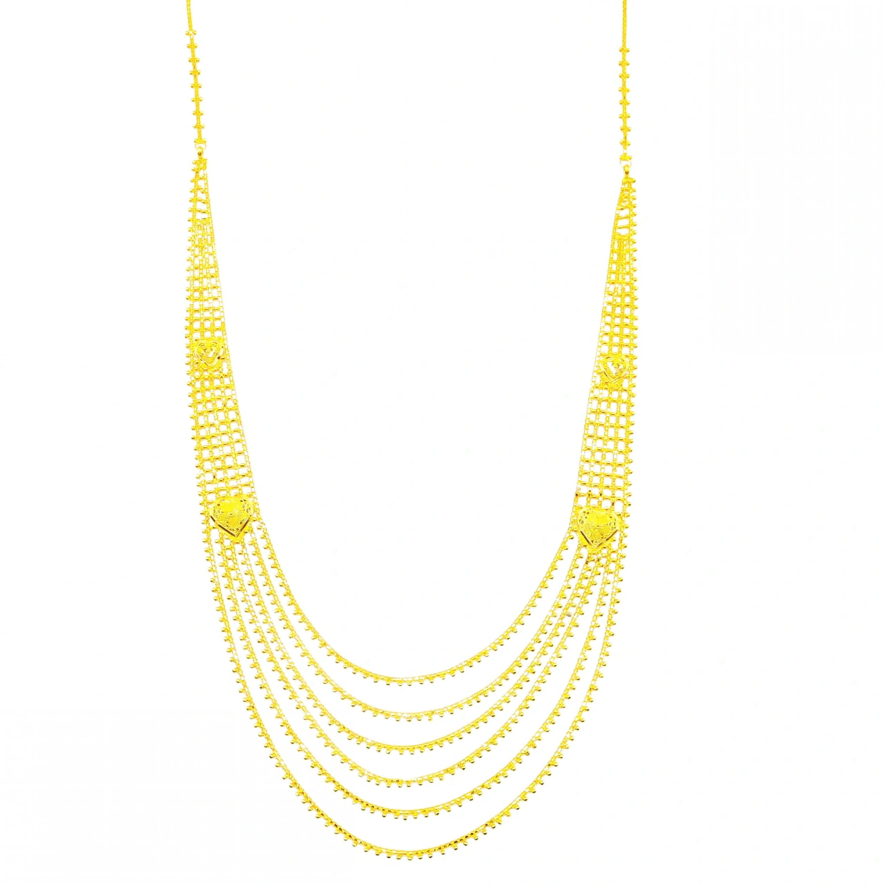 Hint işi Akıtma 22 Ayar Altın Gerdanlık