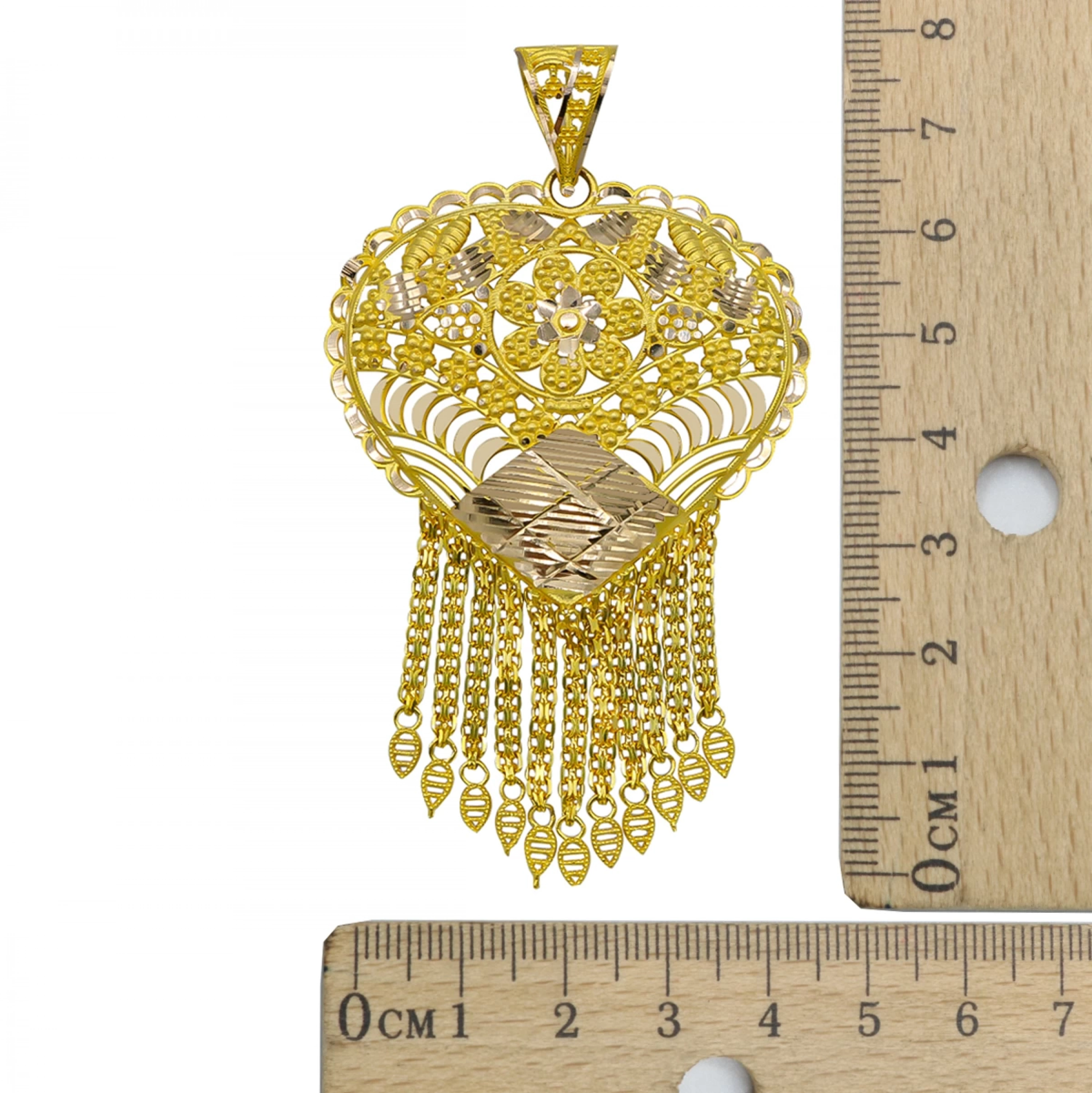 Hint Motifli 14 Ayar Altın Kolye Ucu