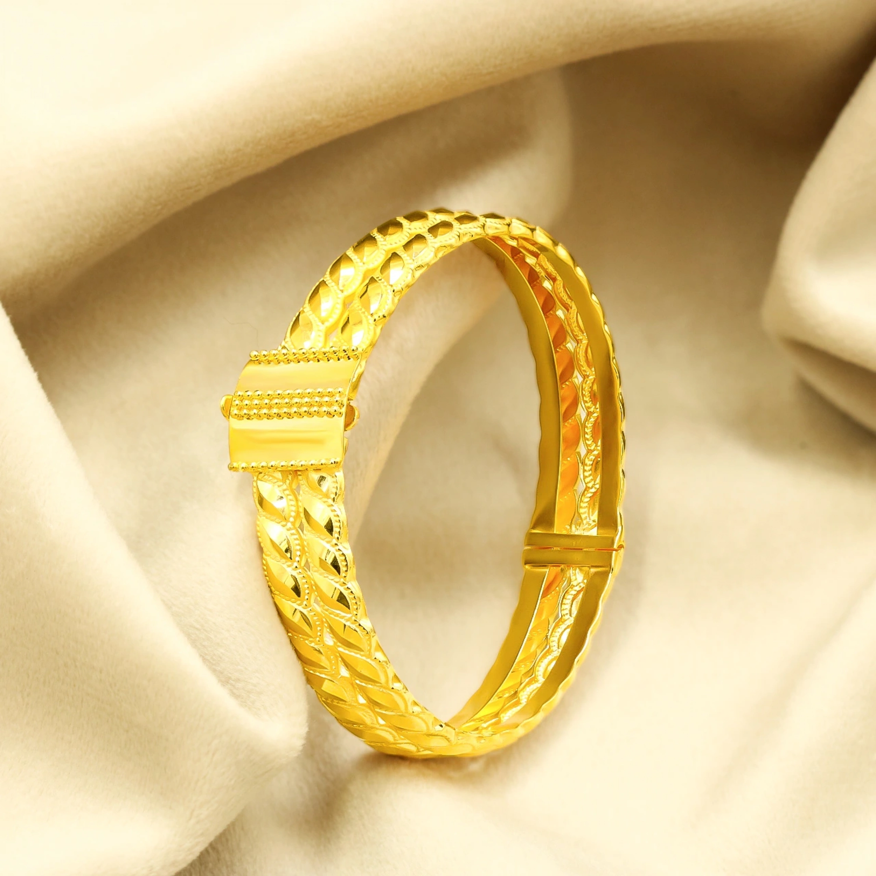 İki Sıra 8 Ayar Kelepçe Bilezik