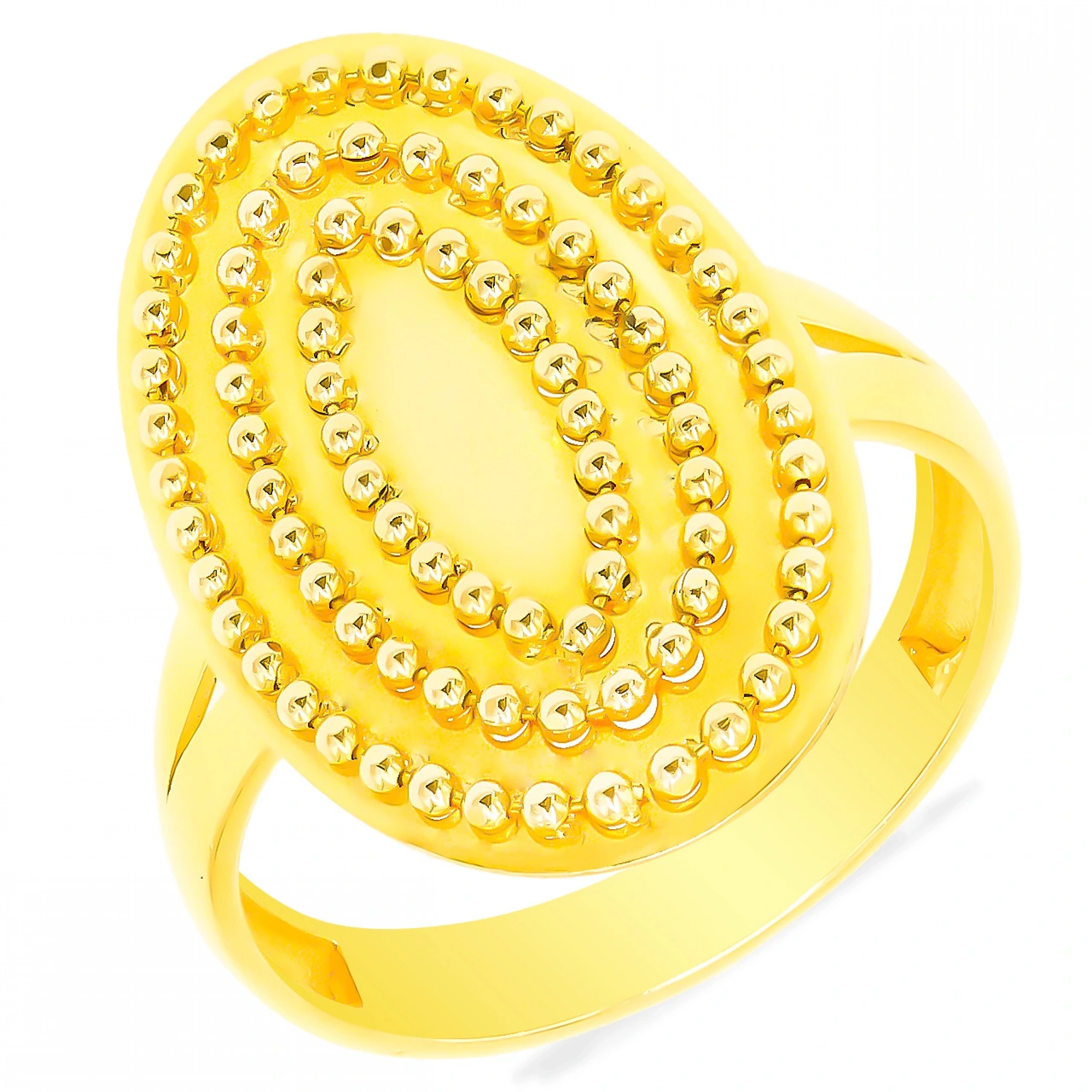 Toplu Oval Tasarım 22 Ayar Altın Yüzük