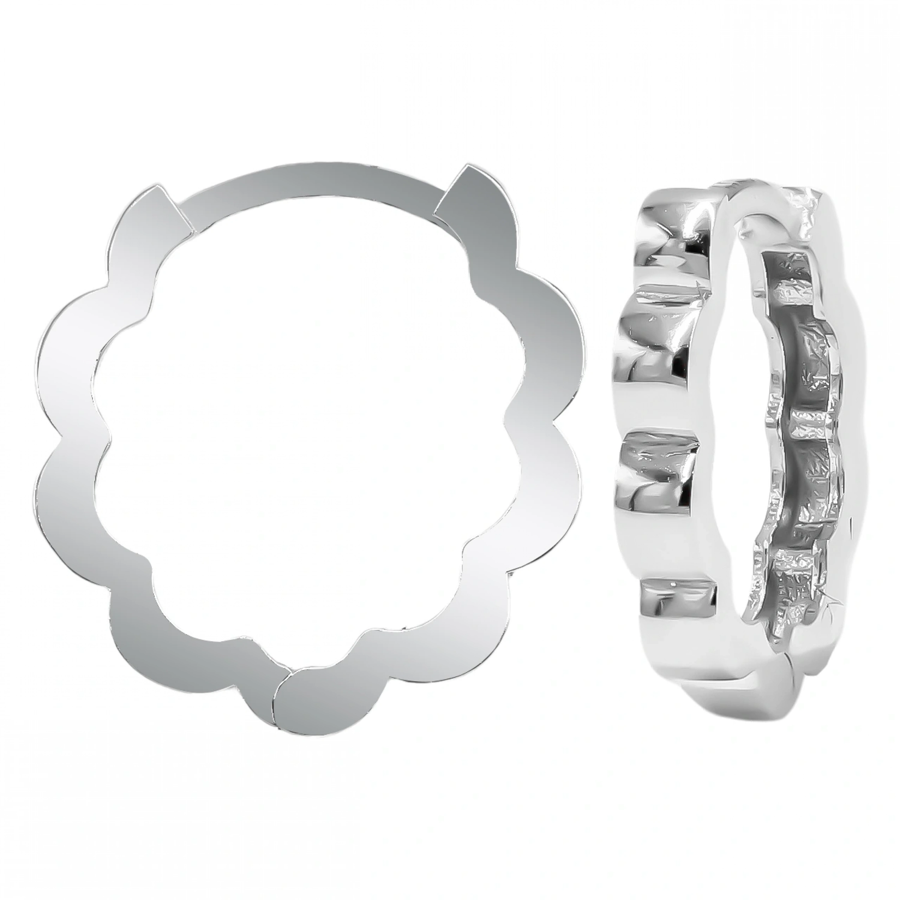 Beyaz Altın 14 Ayar Halka Küpe