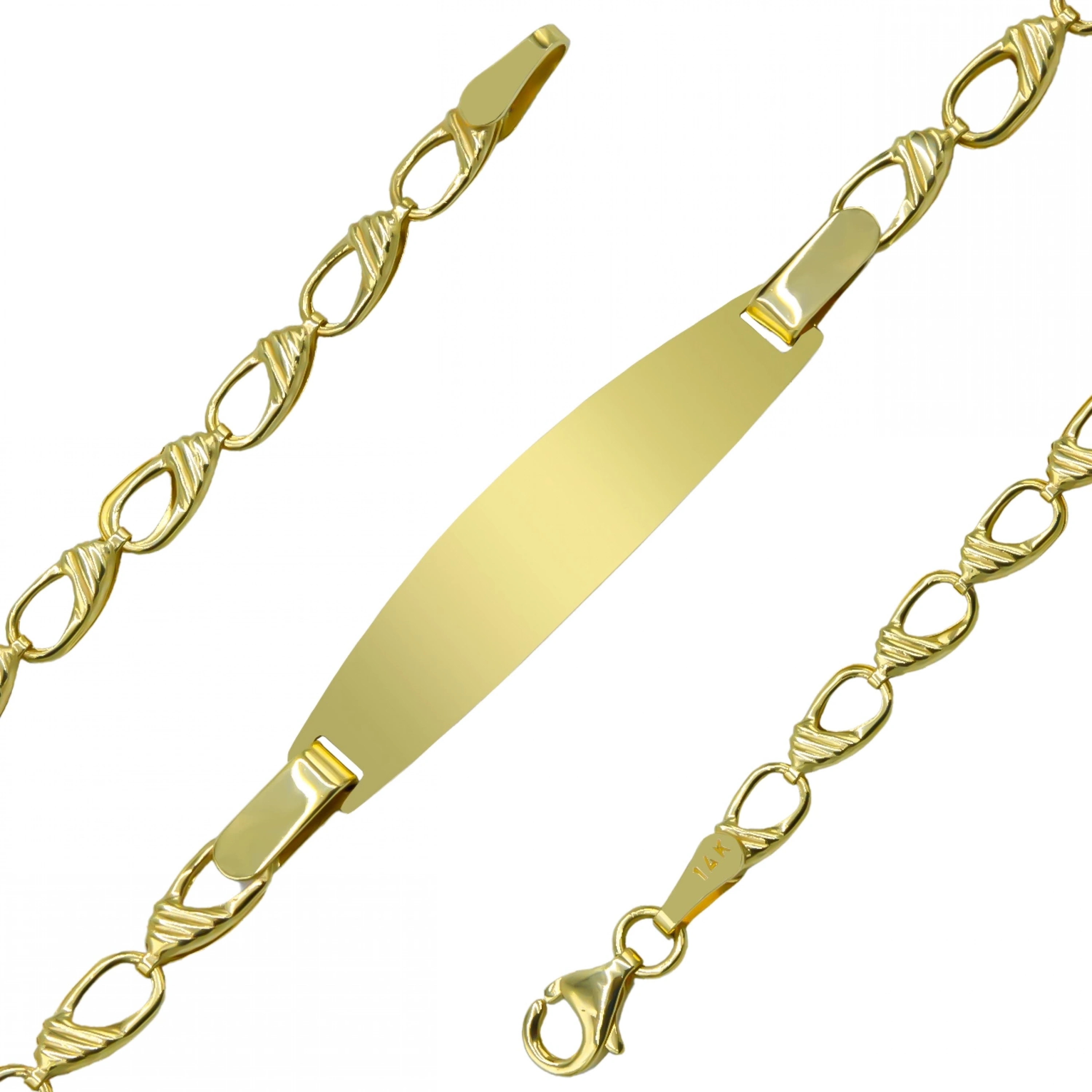 İsimli Plaka 14 Ayar Altın Çocuk Künyesi