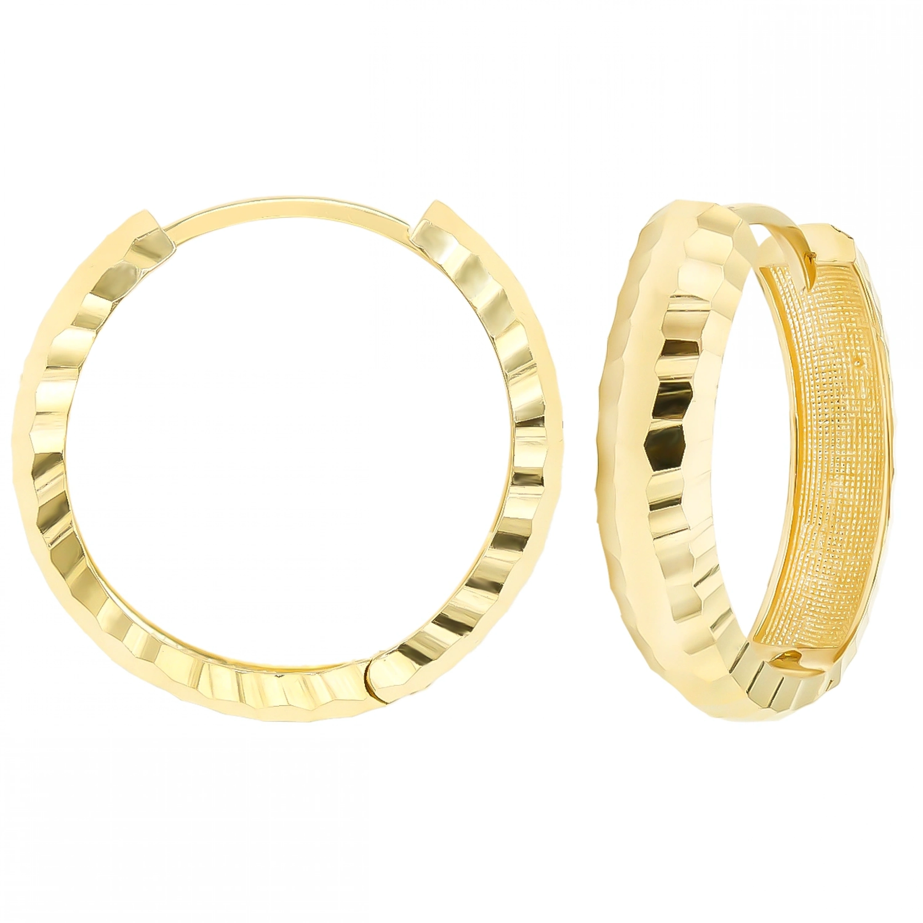 Tasarım 14 Ayar Halka Altın Küpe