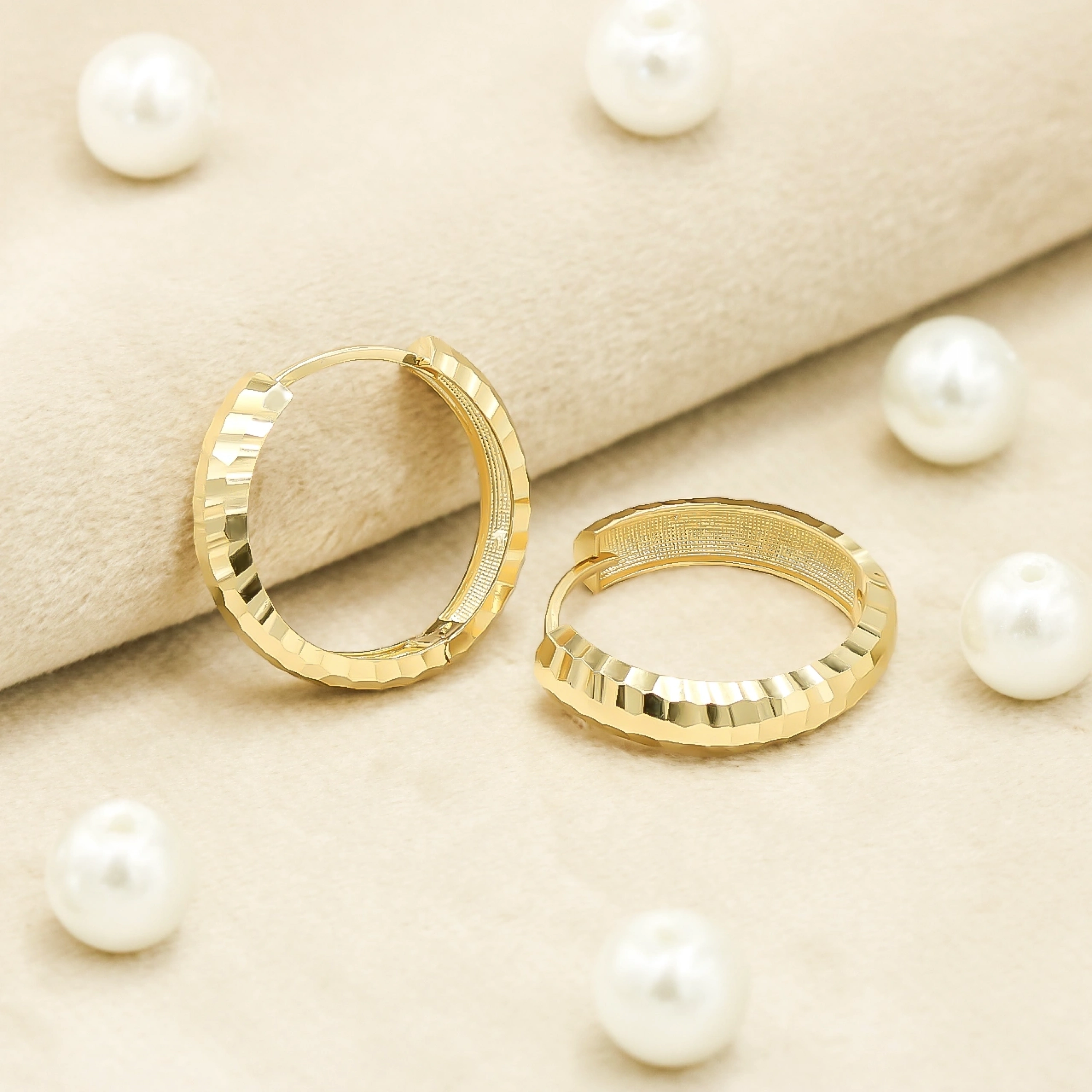 Tasarım 14 Ayar Halka Altın Küpe