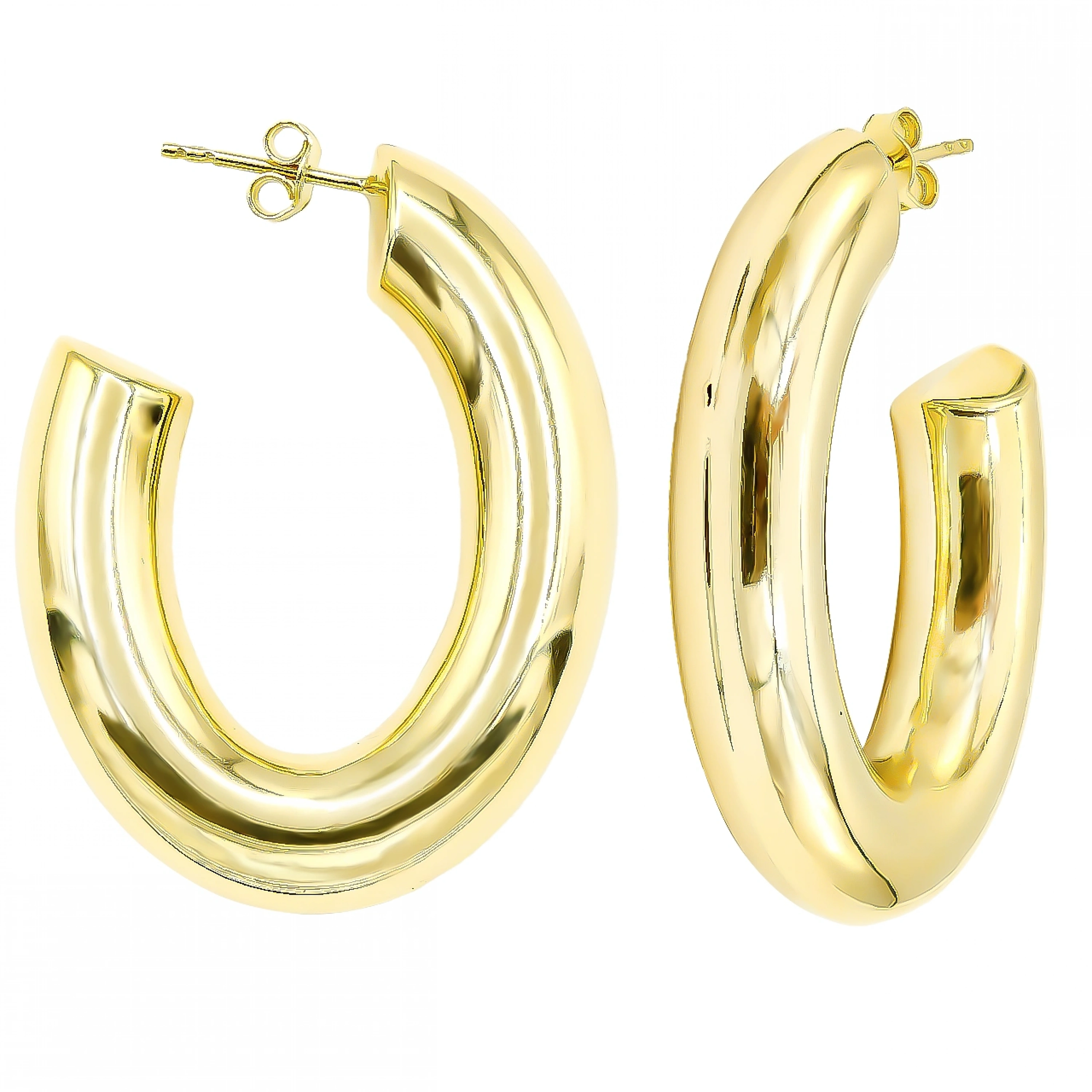 Yarım 14 Ayar Halka Altın Küpe