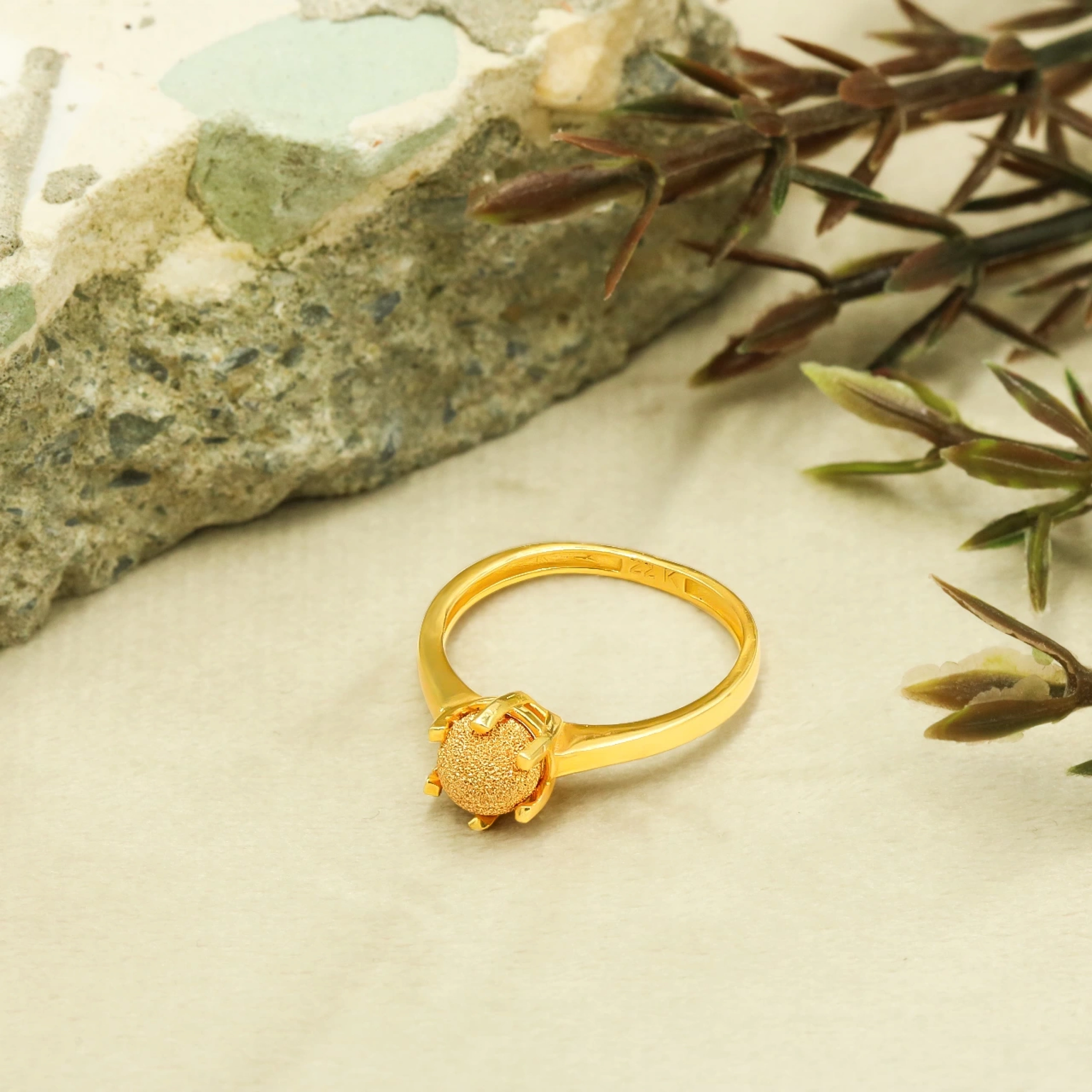 Dorika Tektaş 22 Ayar Altın Yüzük