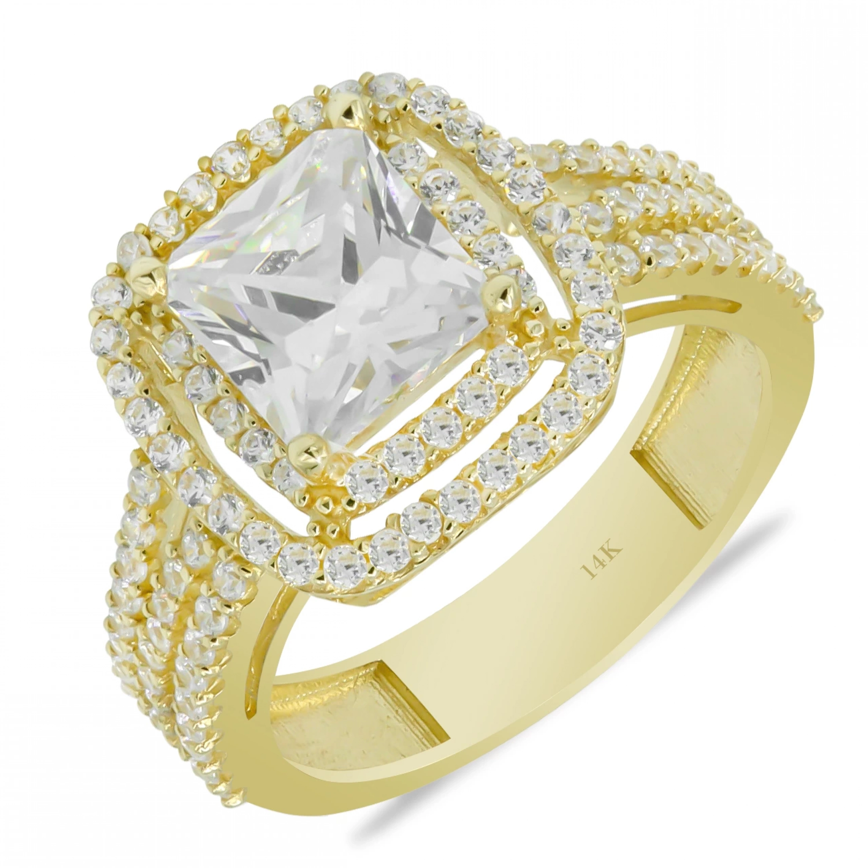 Kalın 14 Ayar Altın Baget Yüzük