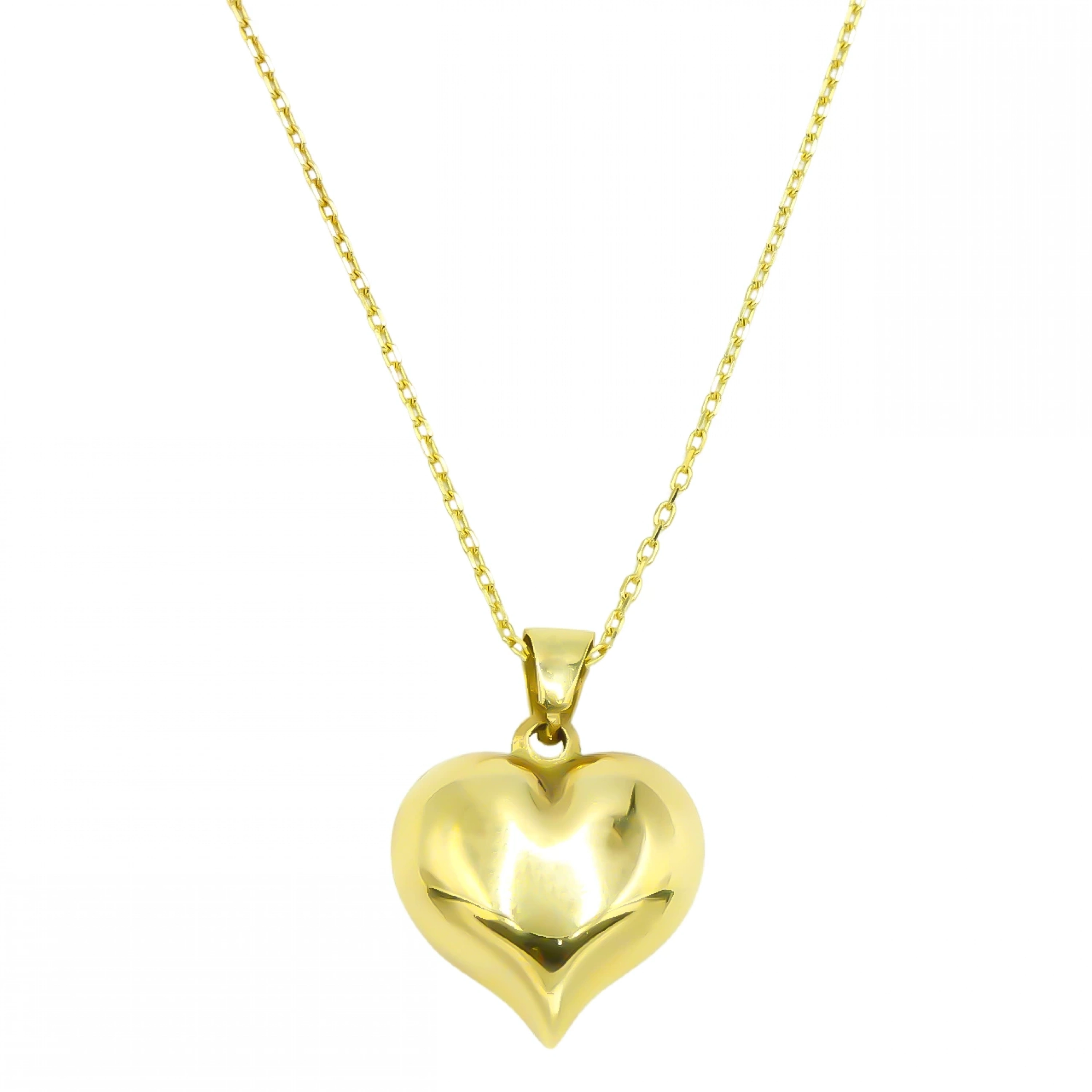 Kalp 14 Ayar Altın Kolye