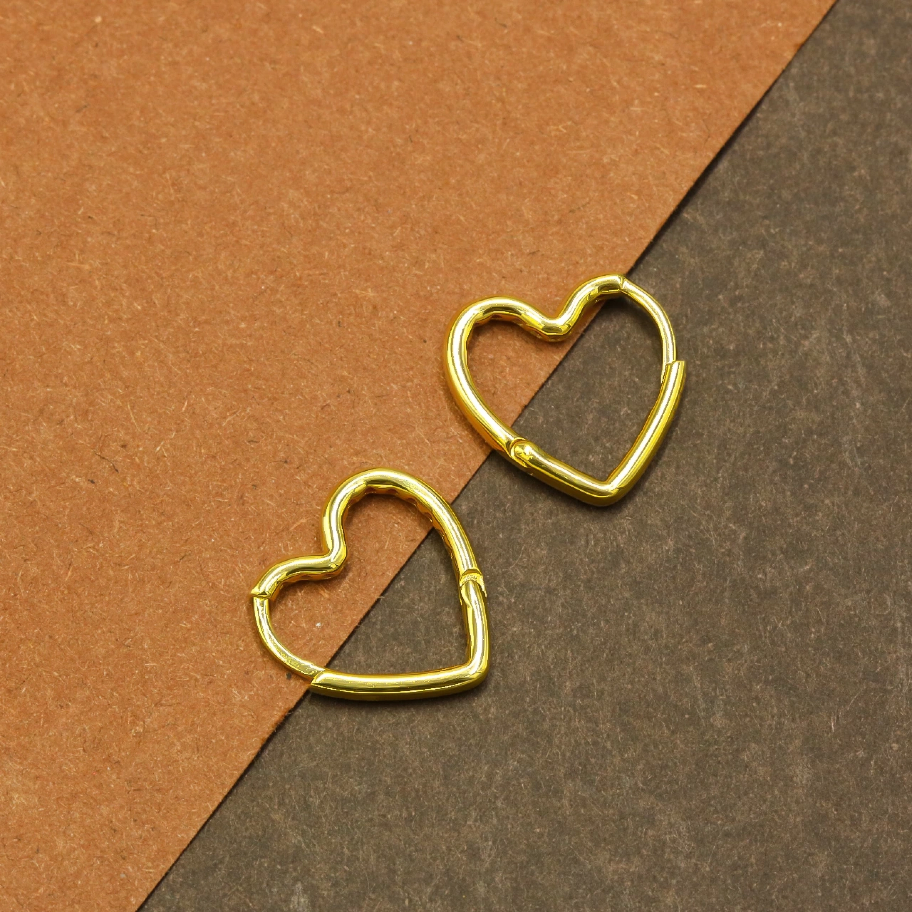 Kalp 14 Ayar Altın Küpe