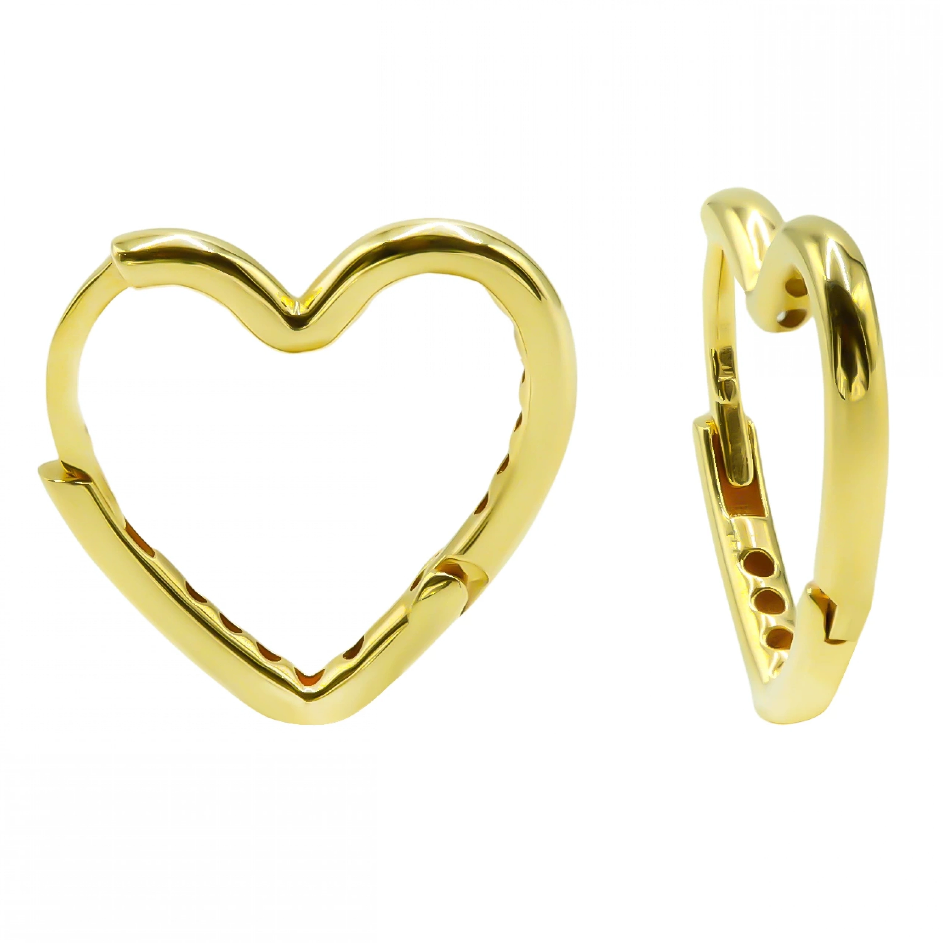 Kalp 14 Ayar Altın Küpe