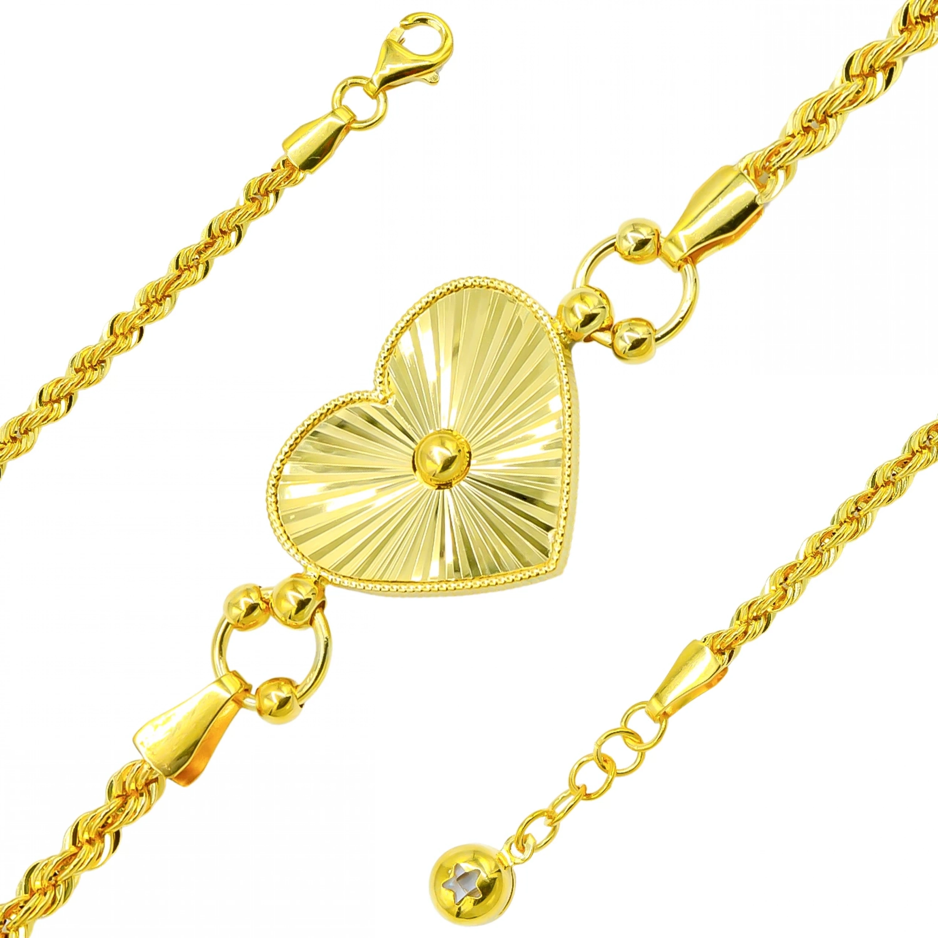 Kalpli Burgu 14 Ayar Altın Bileklik