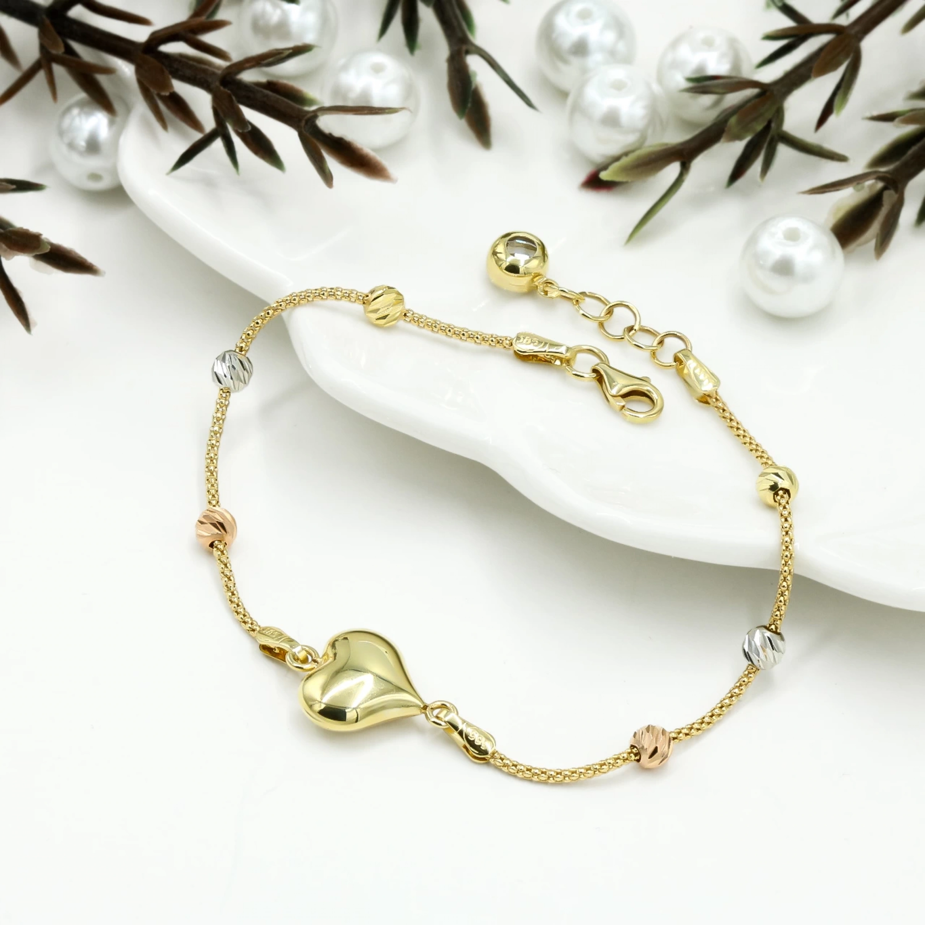 Kalpli Dorika 14 Ayar Altın Bileklik