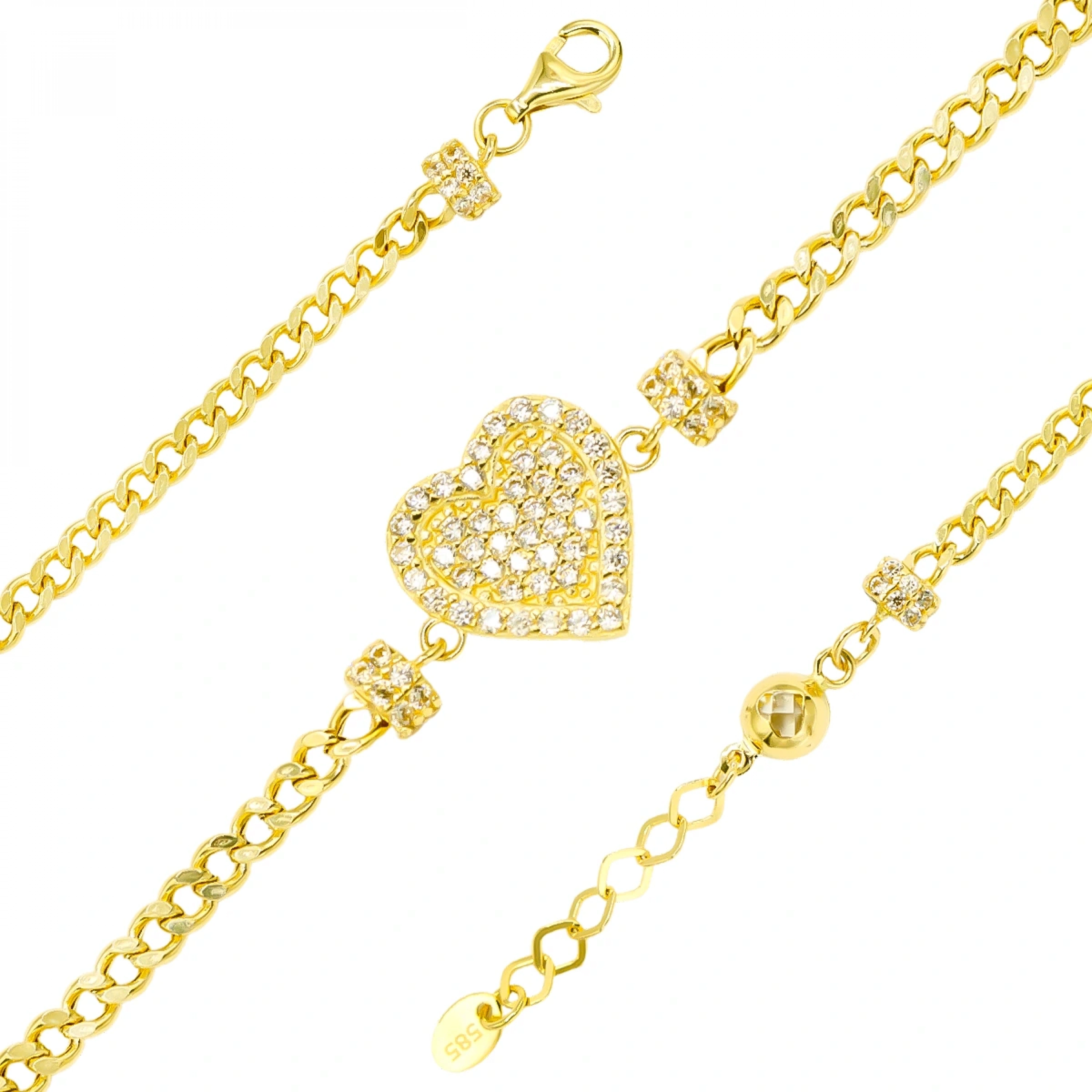 Kar Tanesi 14 Ayar Altın Bileklik