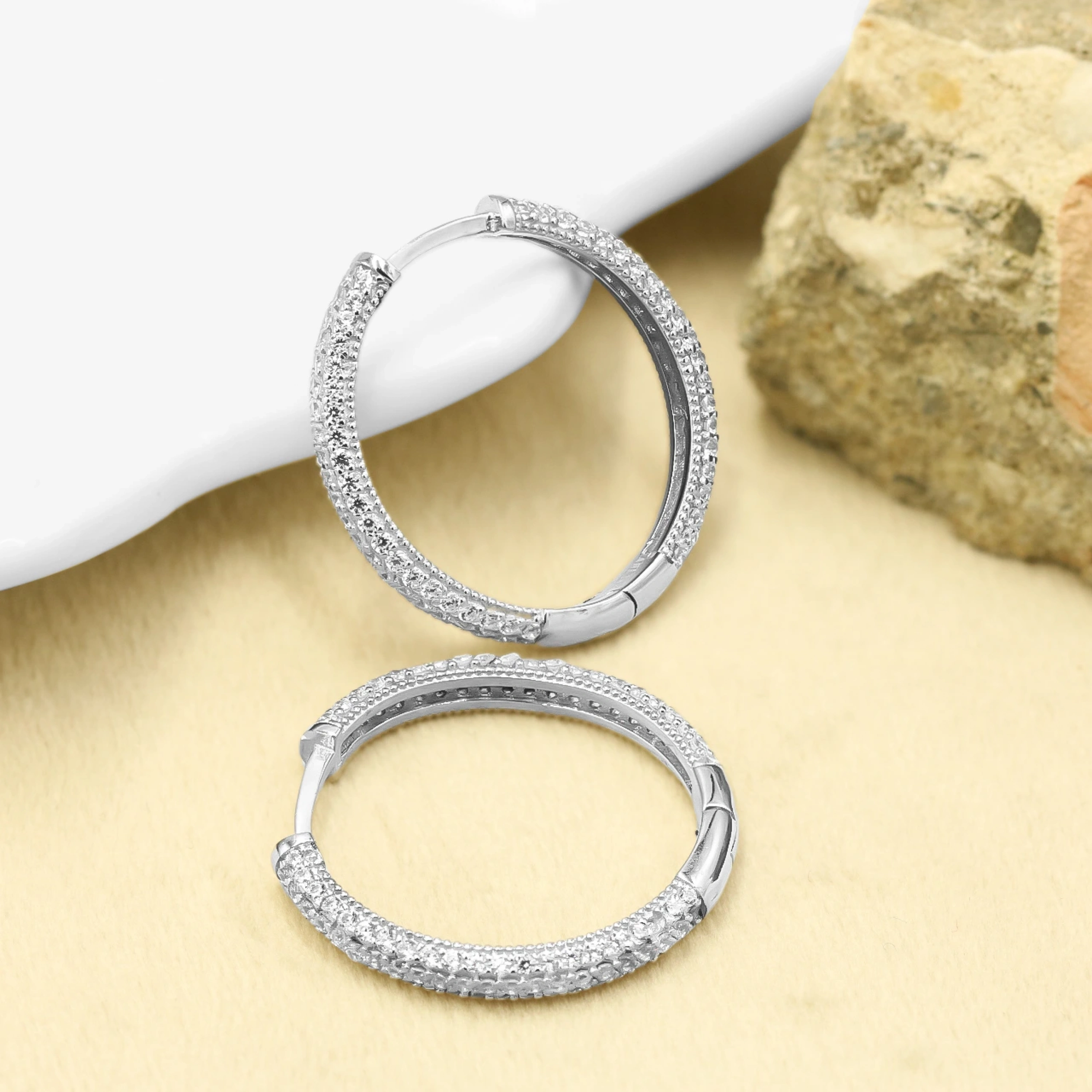 Tam Tur 14 Ayar Halka Altın Küpe