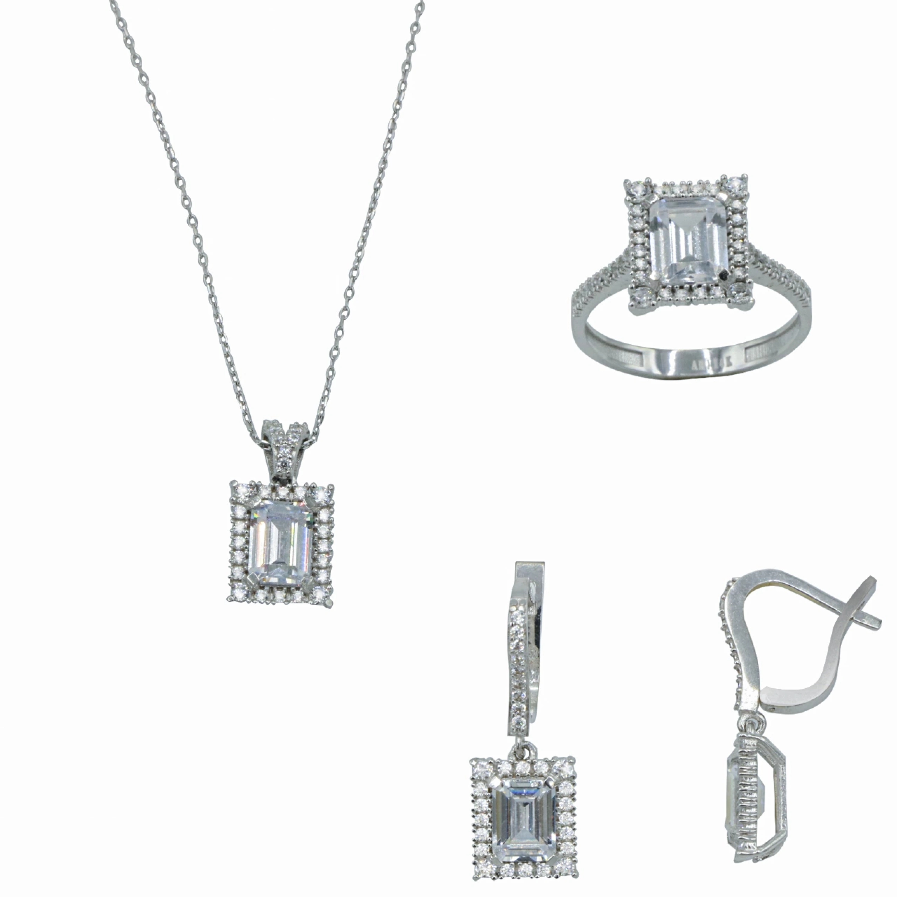 Kare Baget 14 Ayar Altın Mini Set