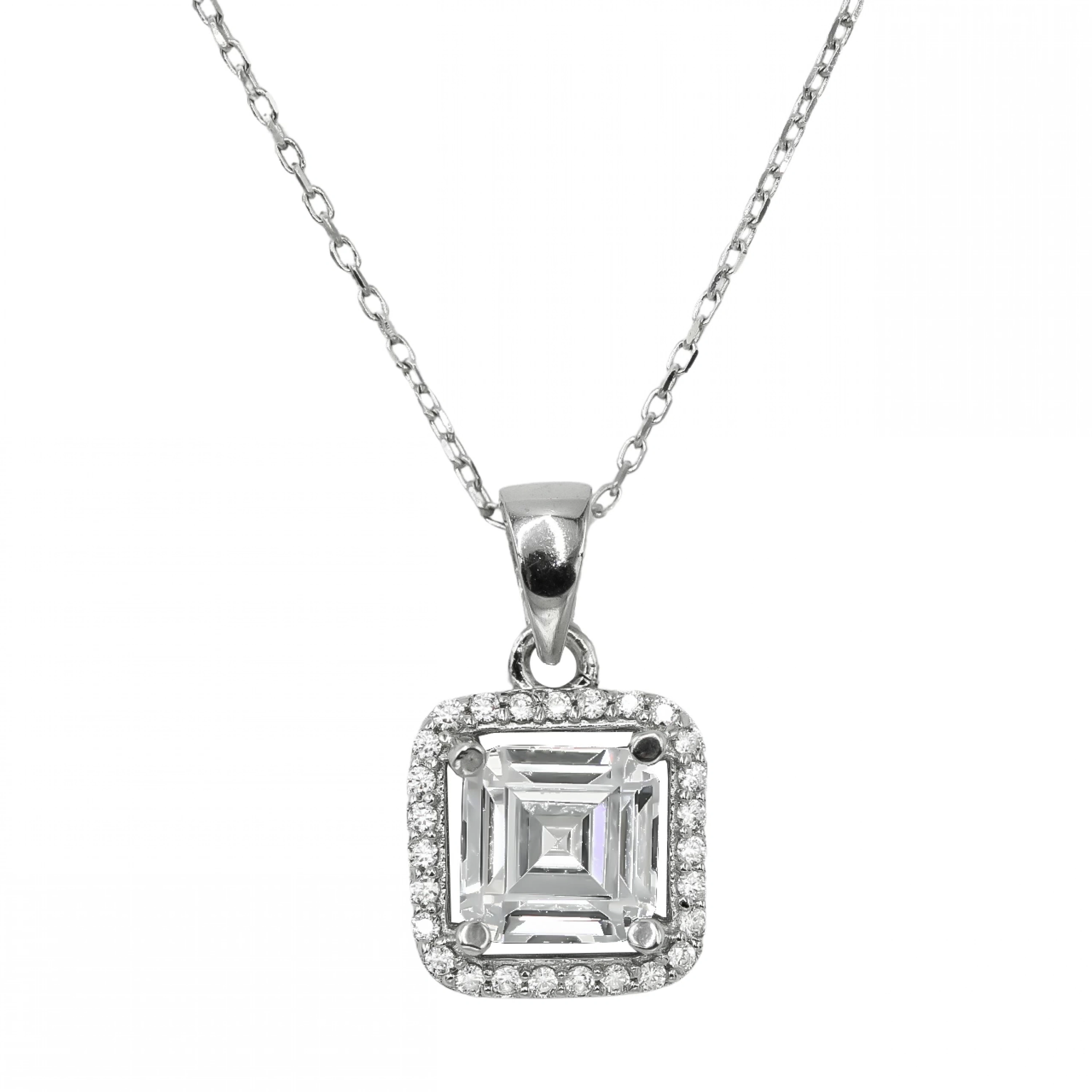 Kare Baget 8 Ayar Altın Kolye