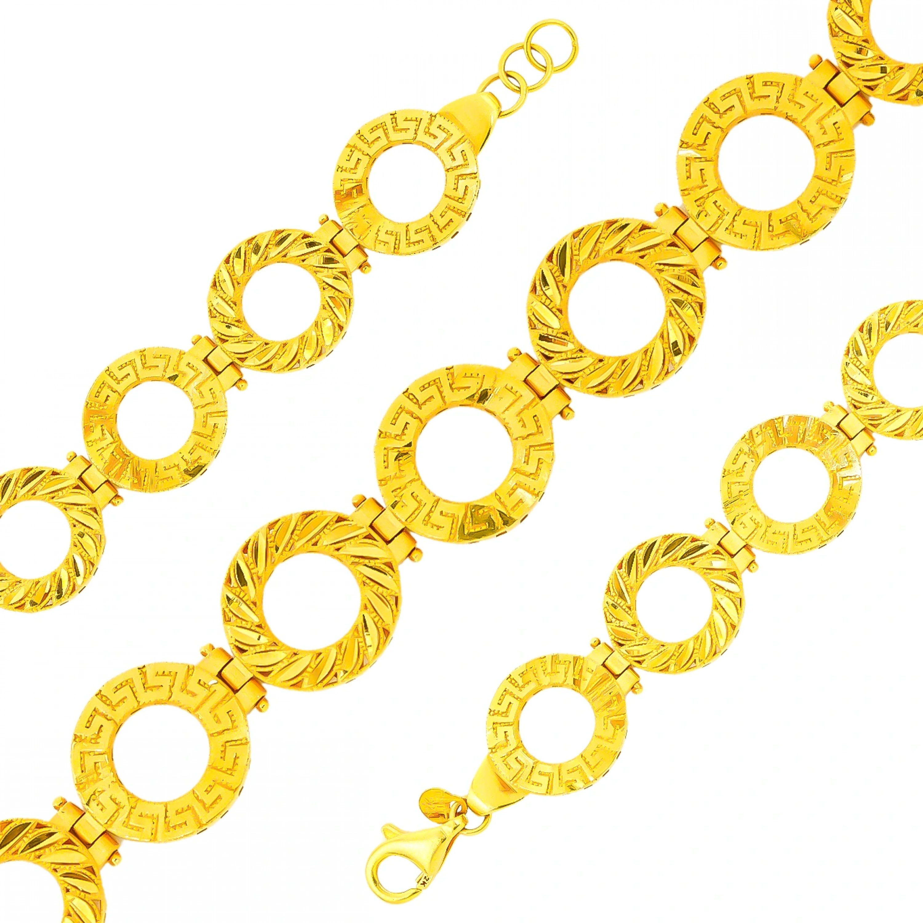 Özel Tasarım Halkalı 22 Ayar Altın Bileklik