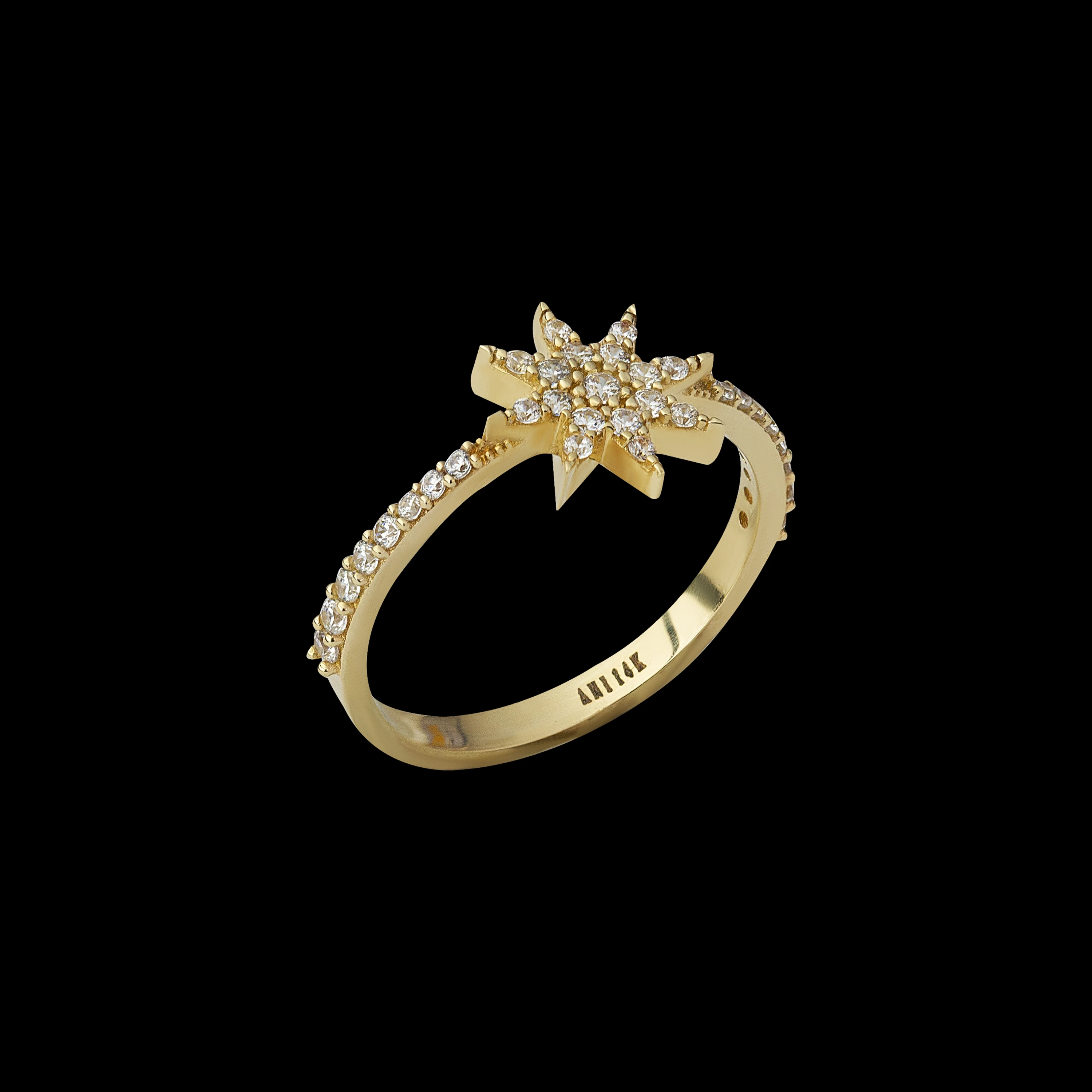 Kutup Yıldızı 14 Ayar Altın Yüzük