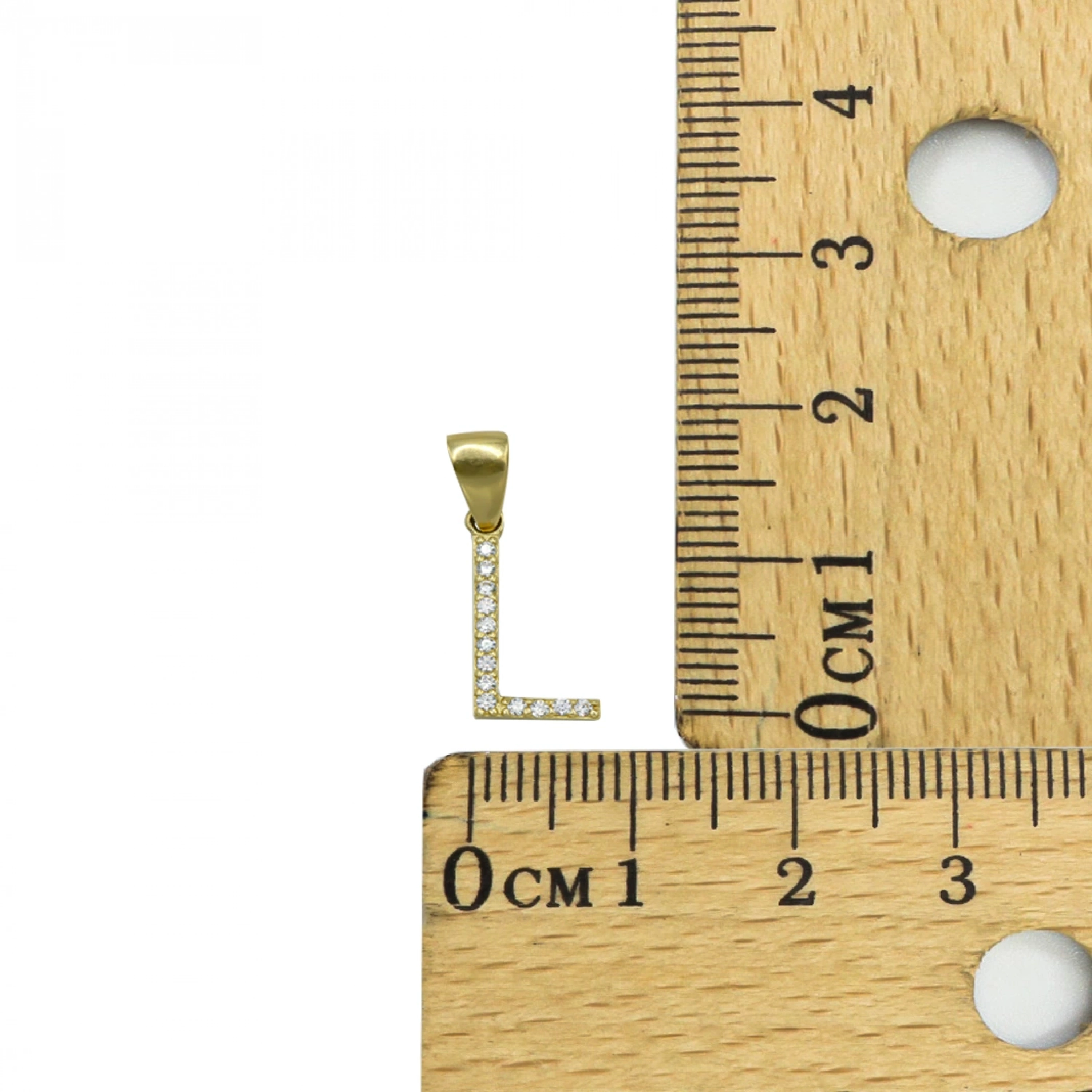 L Harfi 14 Ayar Altın Kolye Ucu