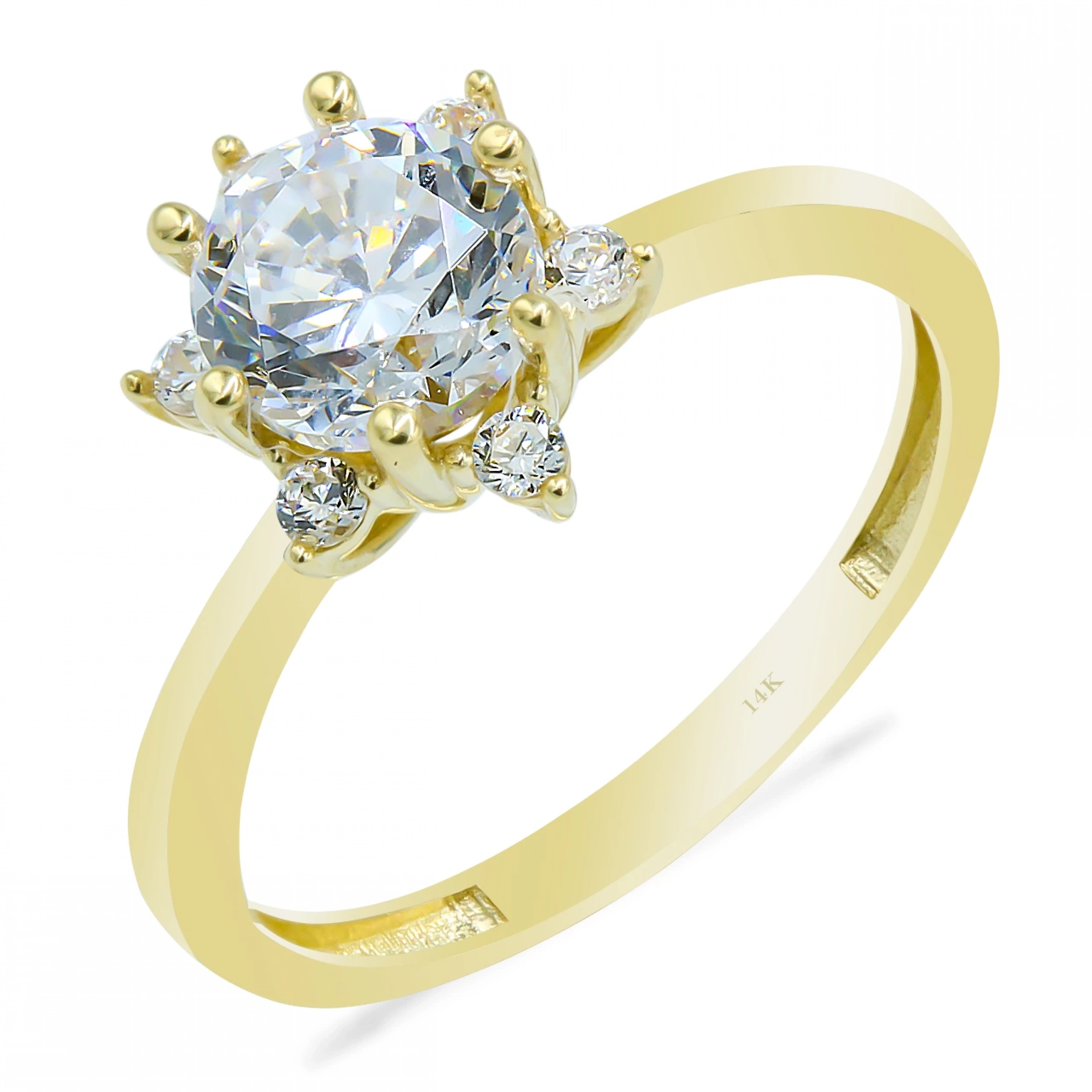 Lotus Tektaş 14 Ayar Altın Yüzük