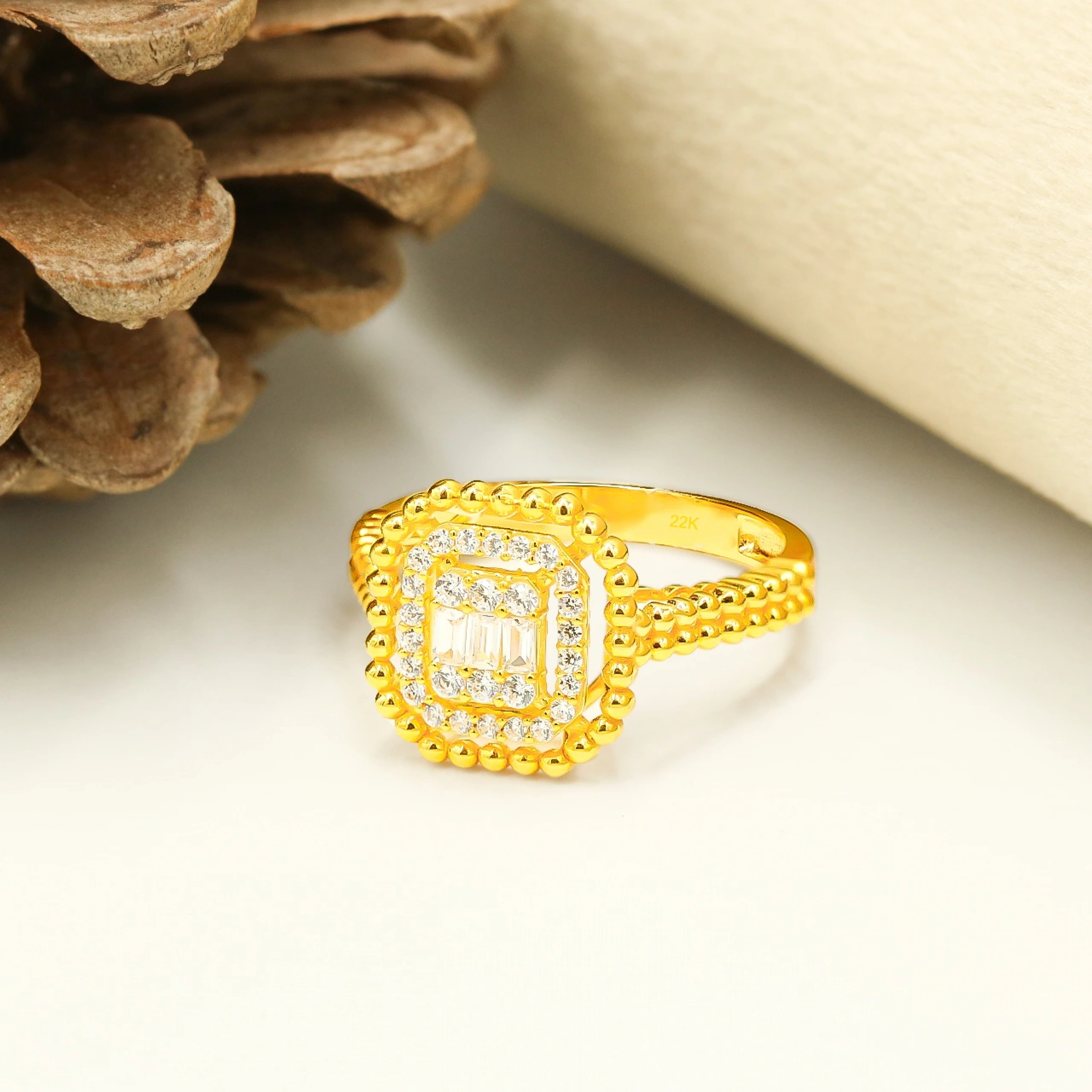 Baget 22 Ayar Altın Yüzük