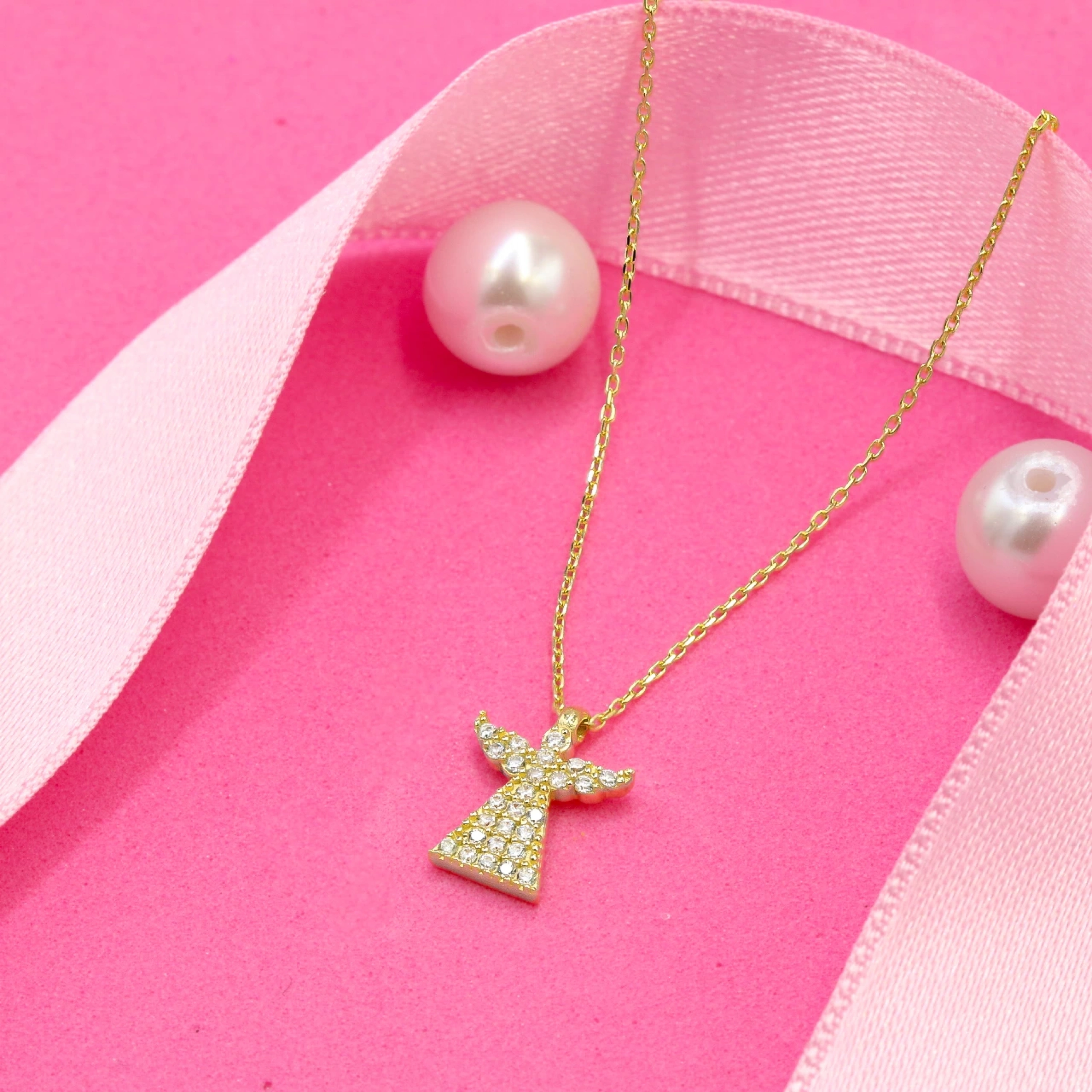 Melek 8 Ayar Altın Kolye