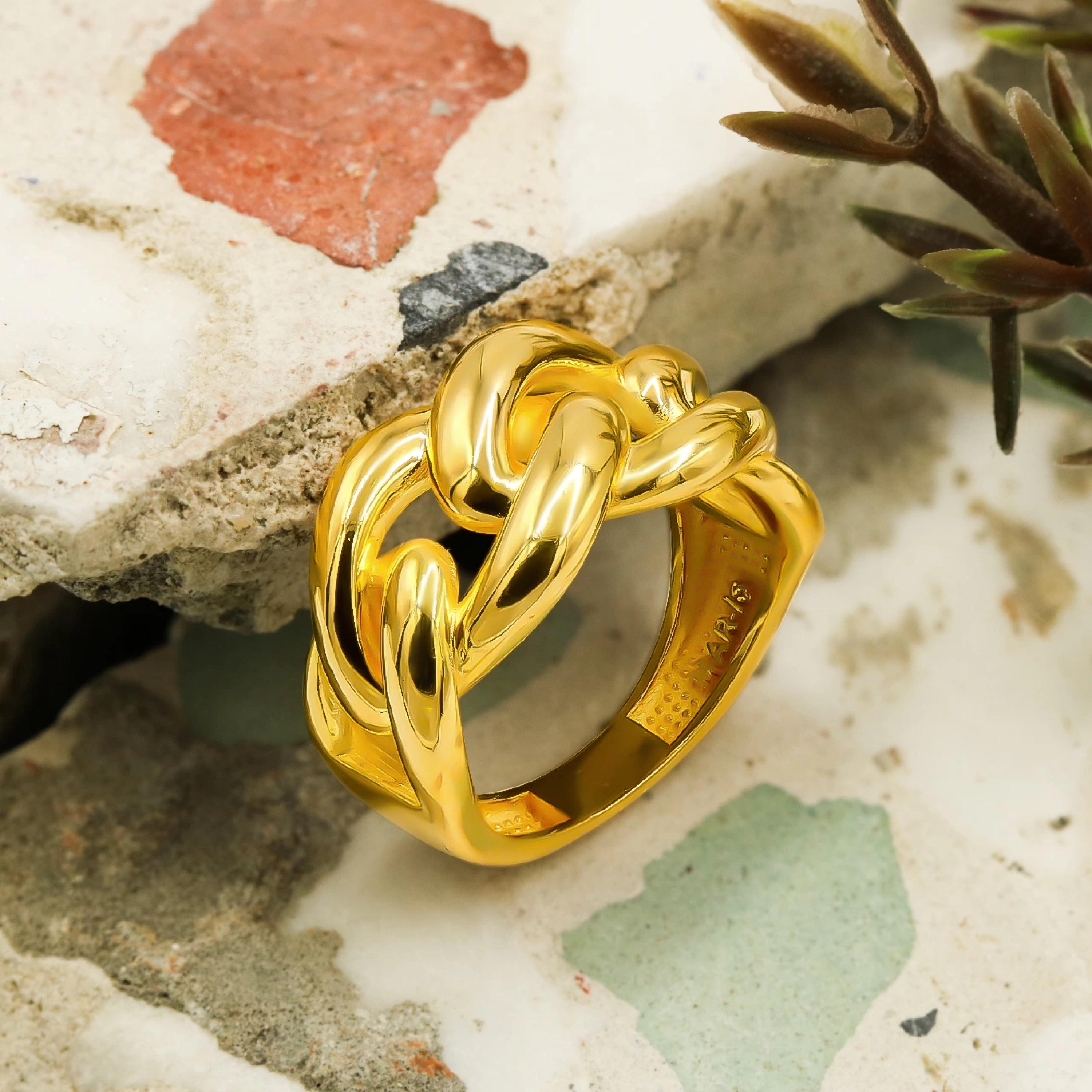 Zincir 22 Ayar Altın Yüzük