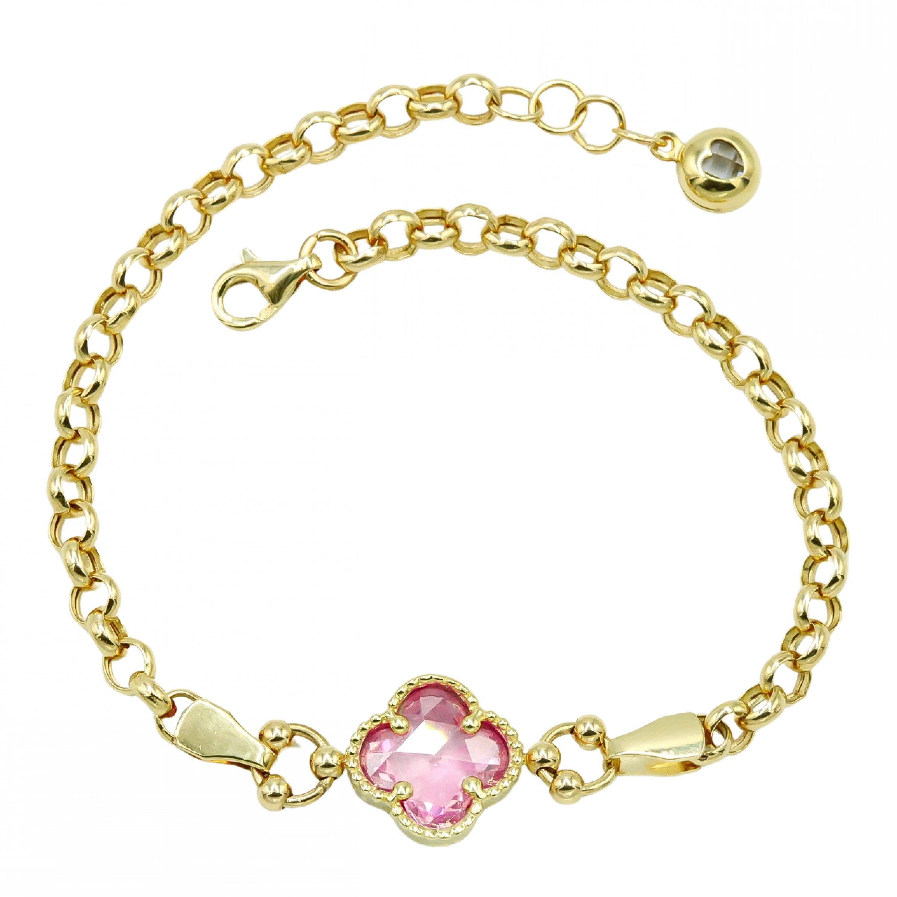 Mor Yonca 14 Ayar Altın Bileklik