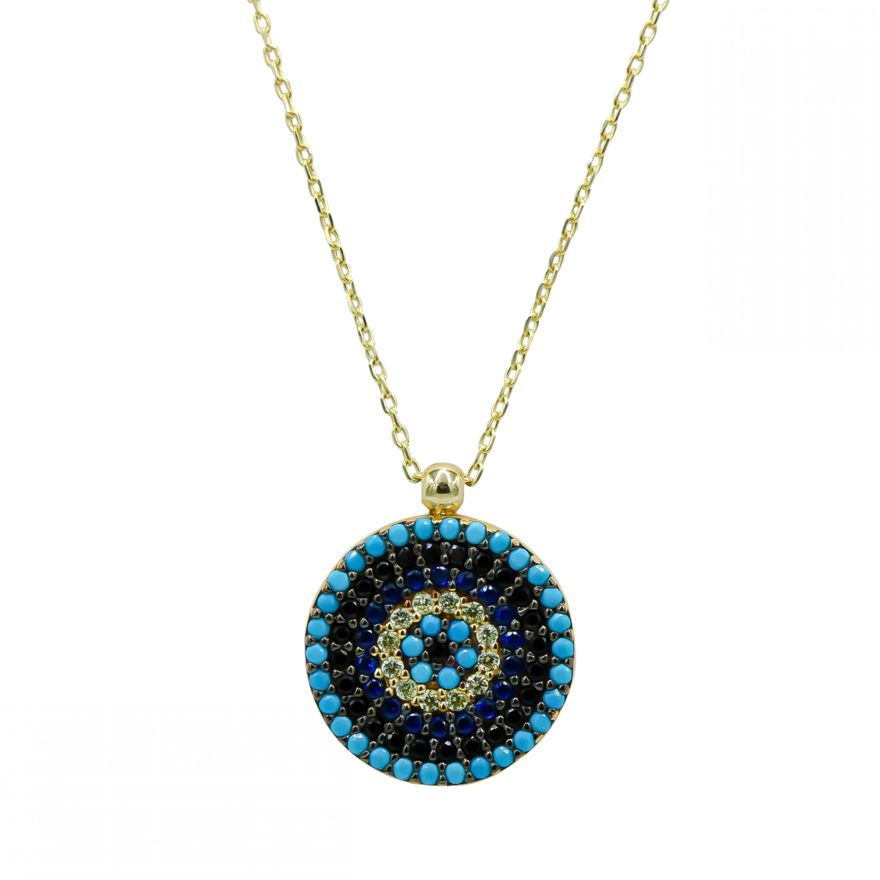 Nazar Boncuklu 14 Ayar Altın Kolye