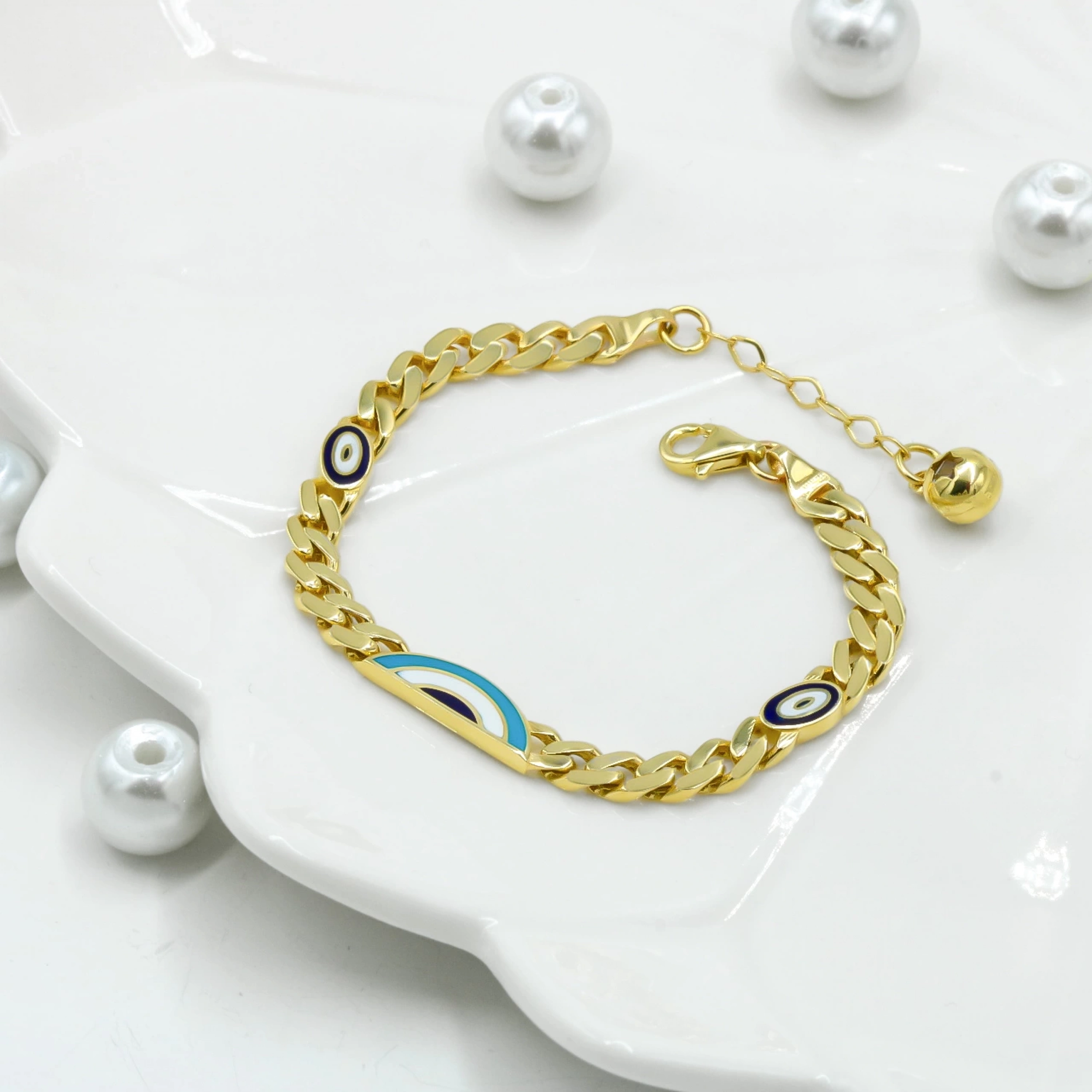 Üç Renk Gurmet 14 Ayar Altın Bileklik