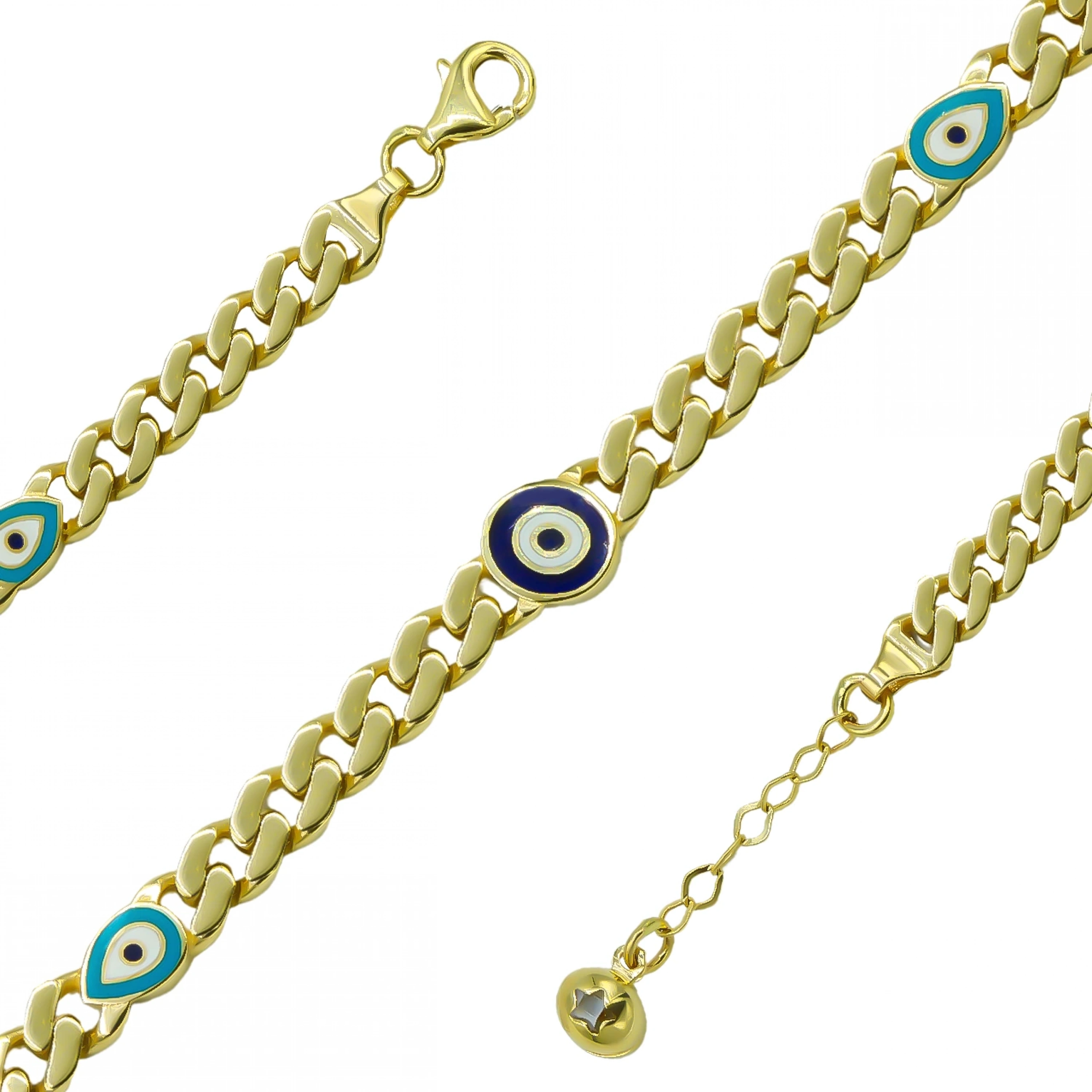 Nazar Boncuklu Çocuk Gurmet 14 Ayar Altın Bileklik