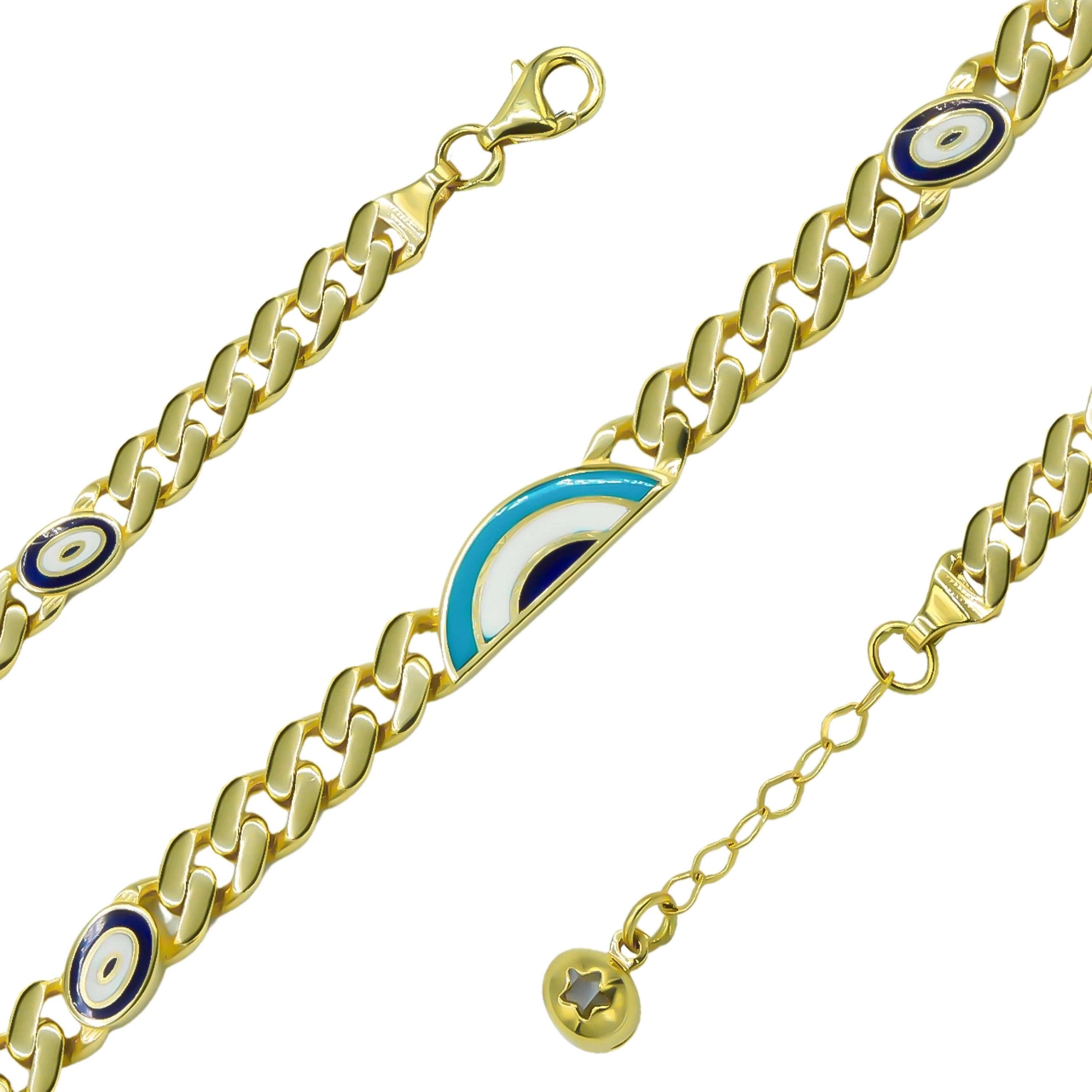 Üç Renk Gurmet 14 Ayar Altın Bileklik