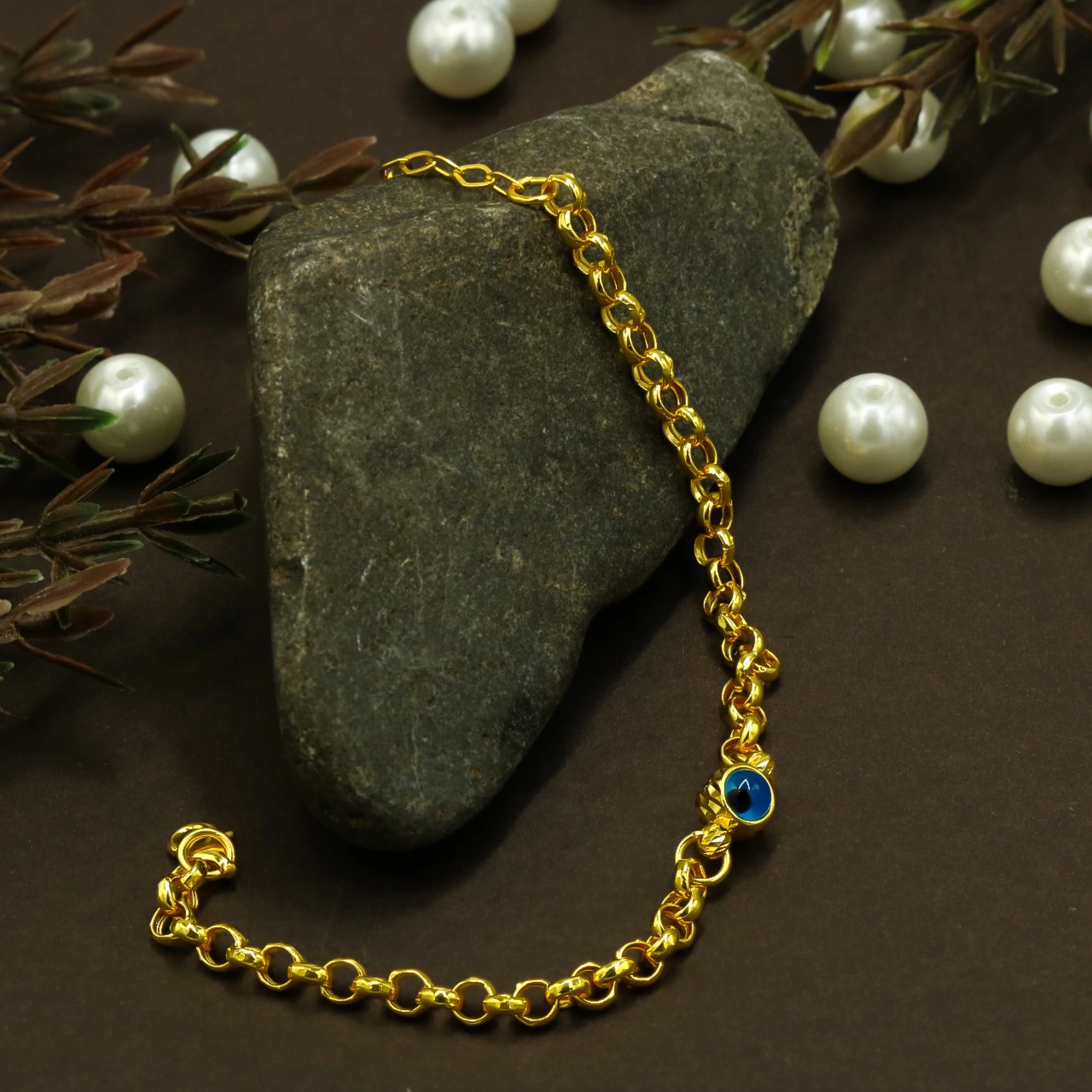 Nazarlı 14 Ayar Altın Bileklik