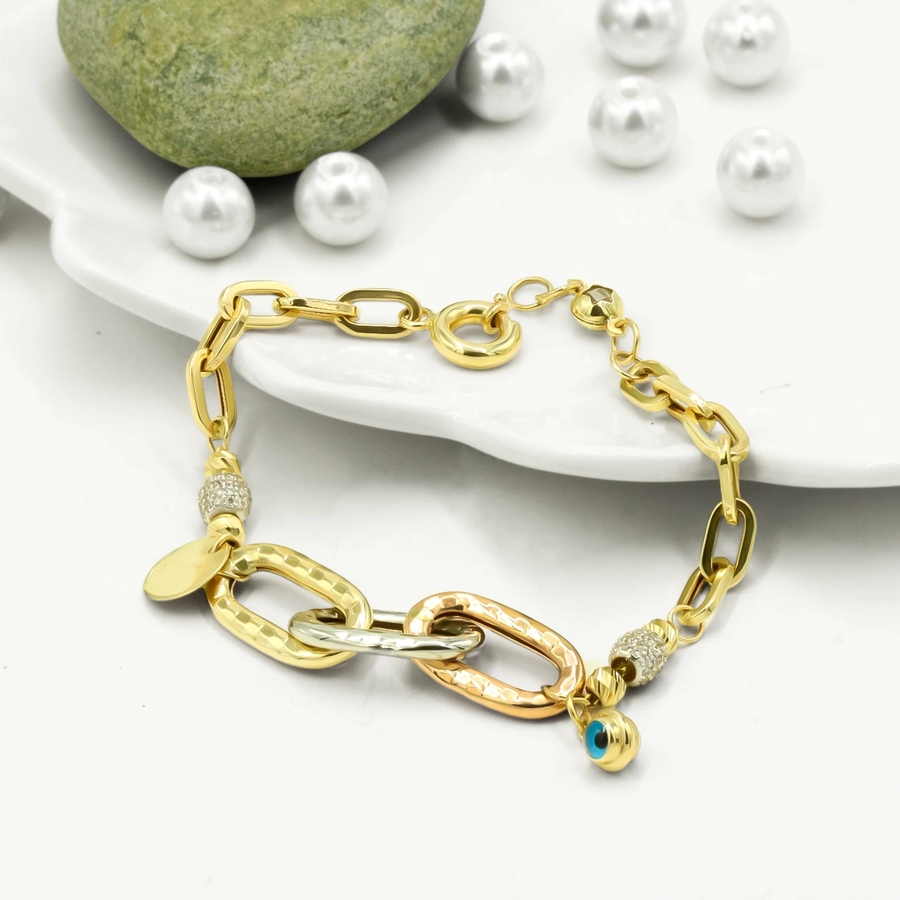 Nazarlı Ataç 14 Ayar Altın Bileklik