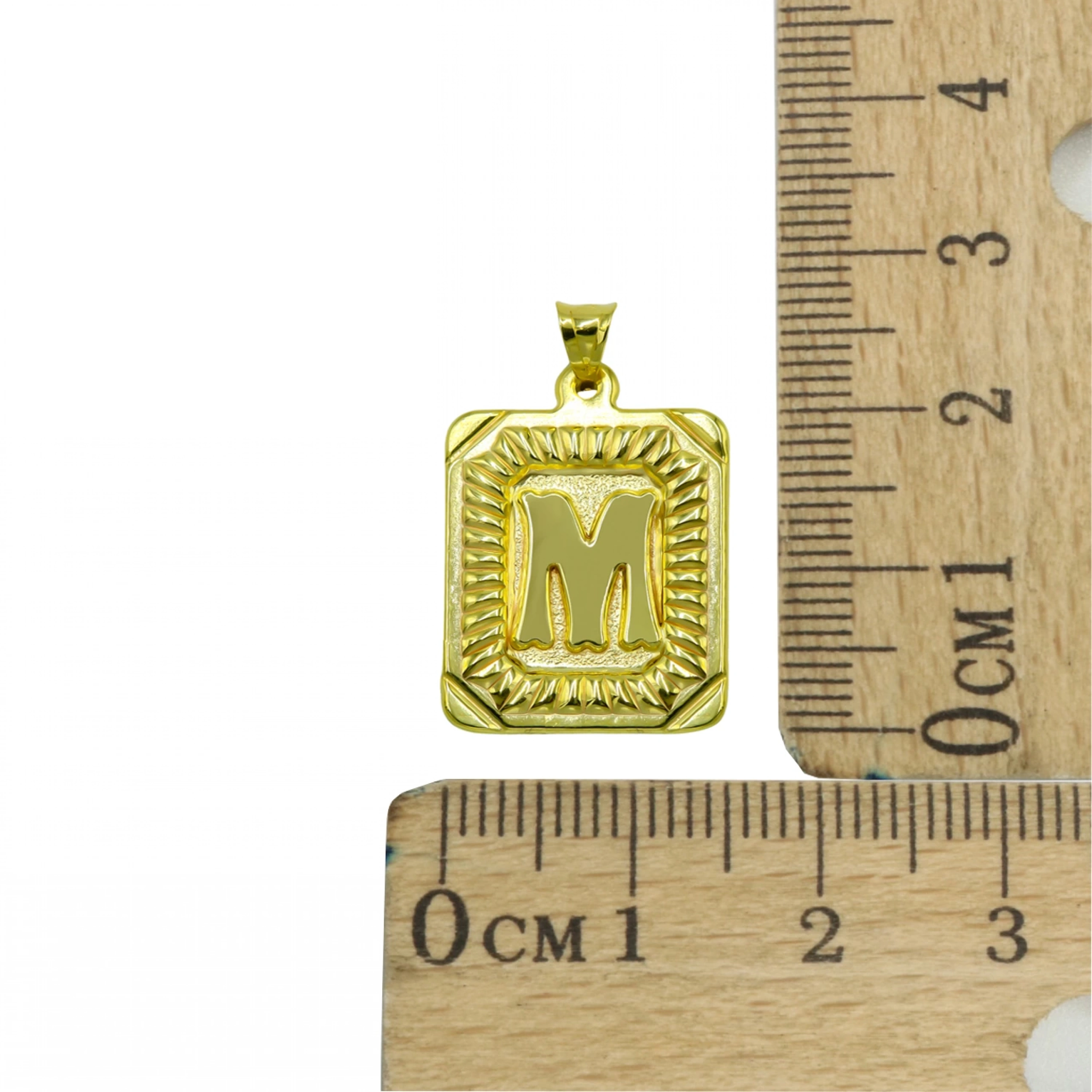 Nostaljik M Harfli 14 Ayar Kolye Ucu