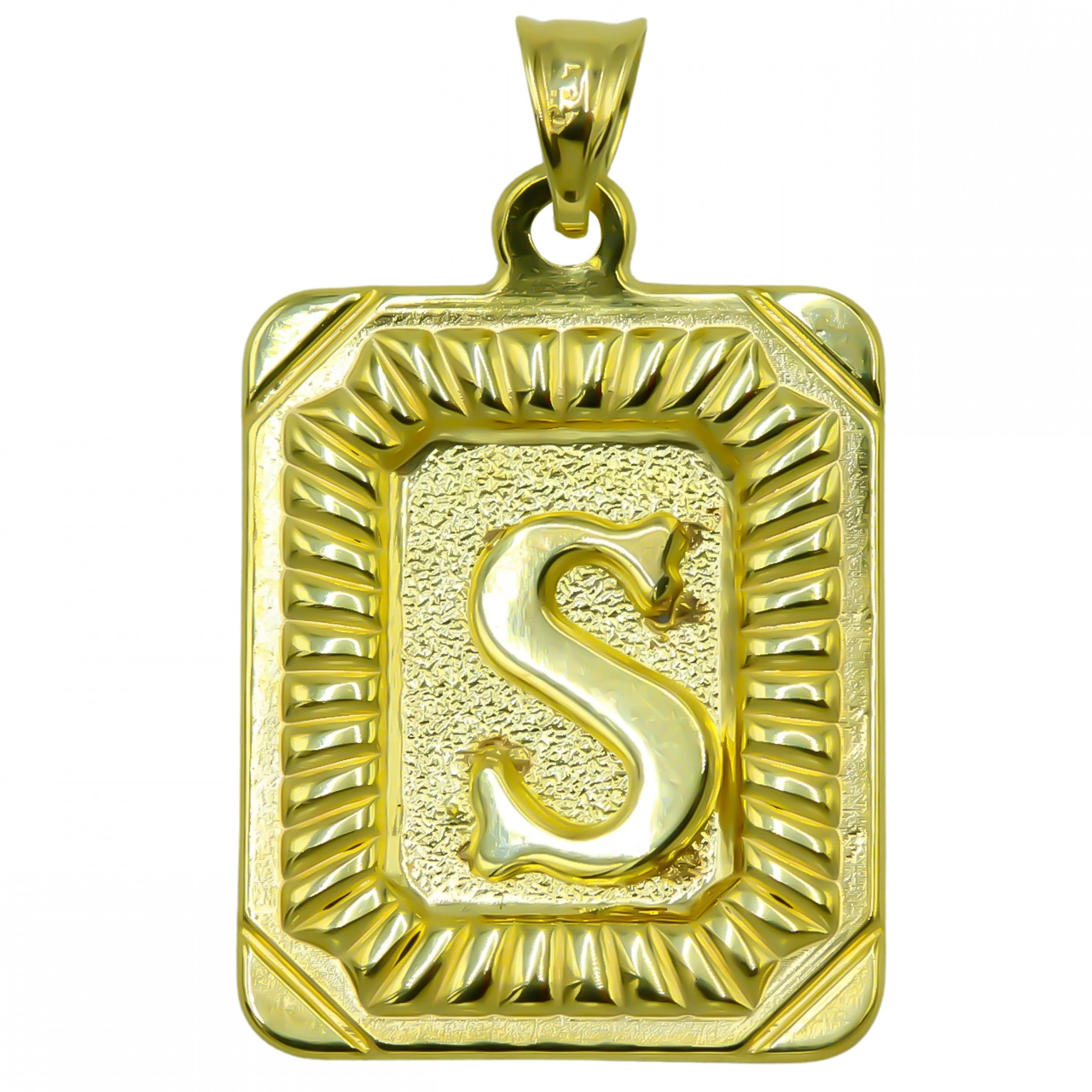 Nostaljik S Harfli 14 Ayar Kolye Ucu