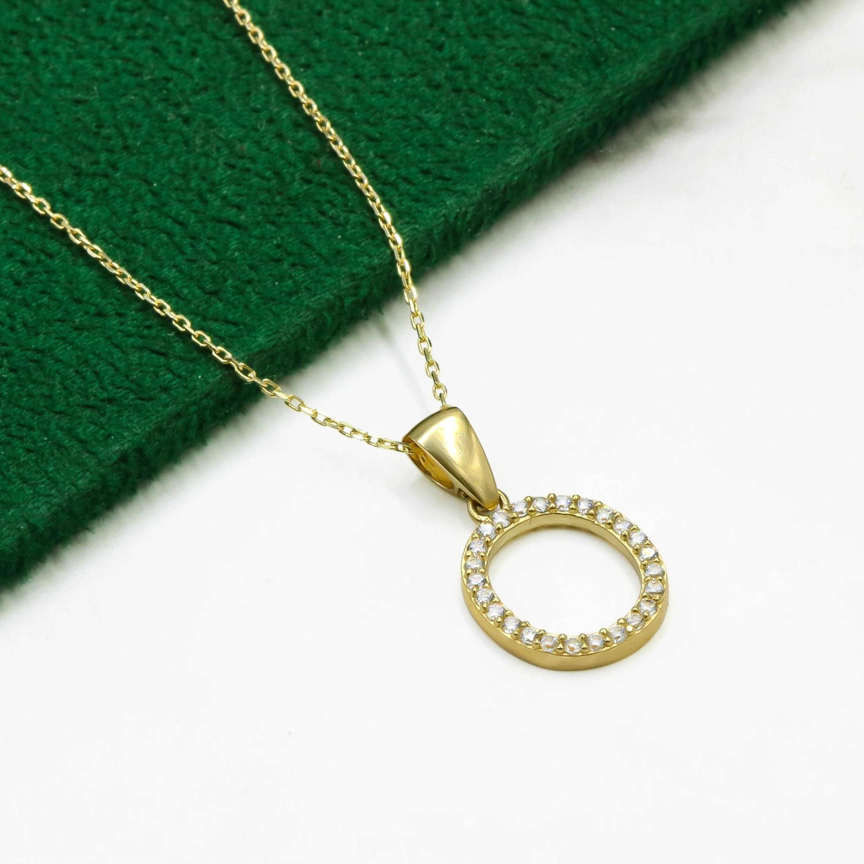 O Harfi 14 Ayar Altın Kolye Ucu