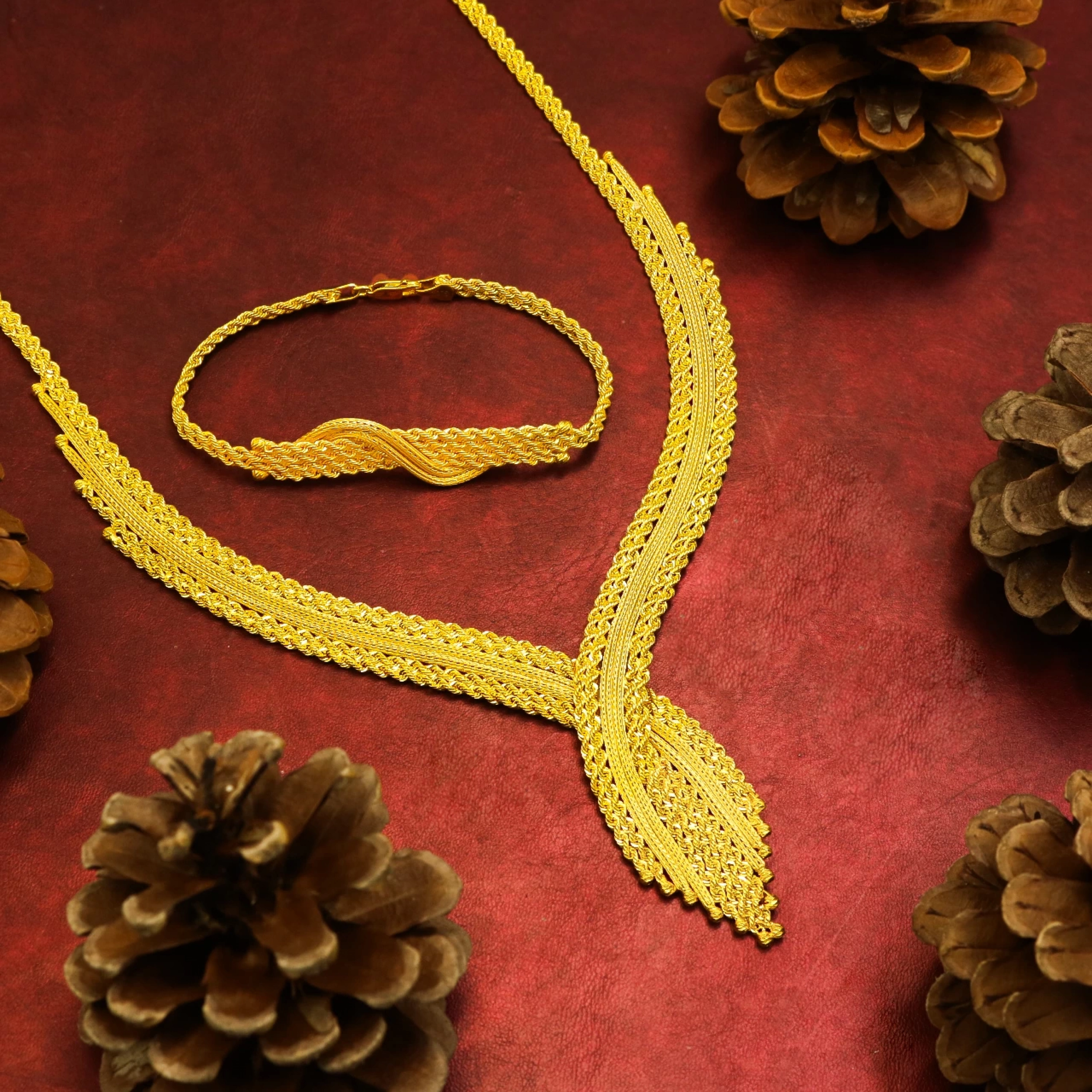 Örgü Dorika Model 8 Ayar Altın Set