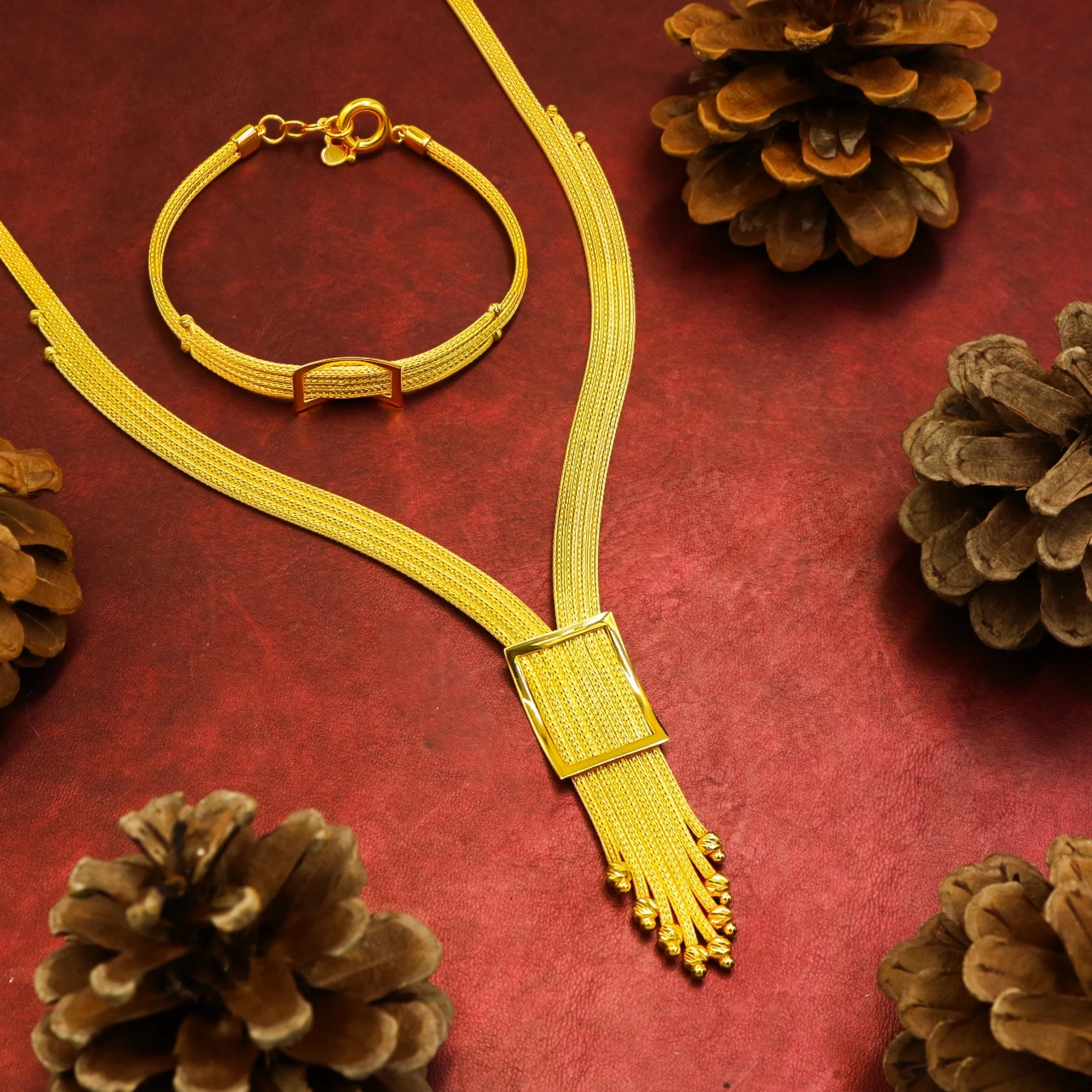 Hasır Tokalı Model 14 Ayar Altın Set