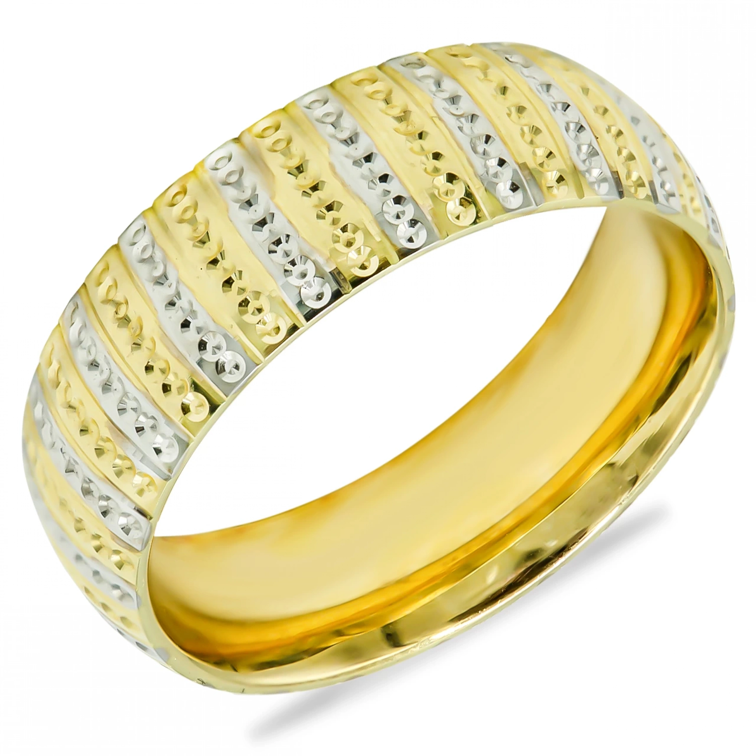 Sarı Beyaz Altın 14 Ayar Alyans Yüzük