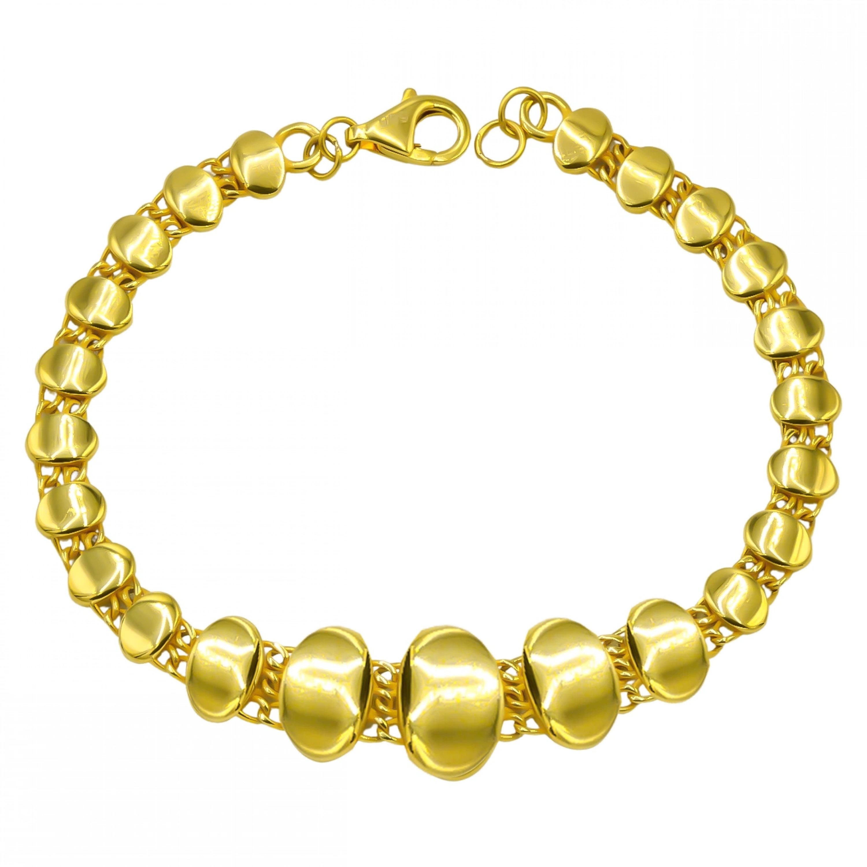 Oval Model 22 Ayar Altın Bileklik