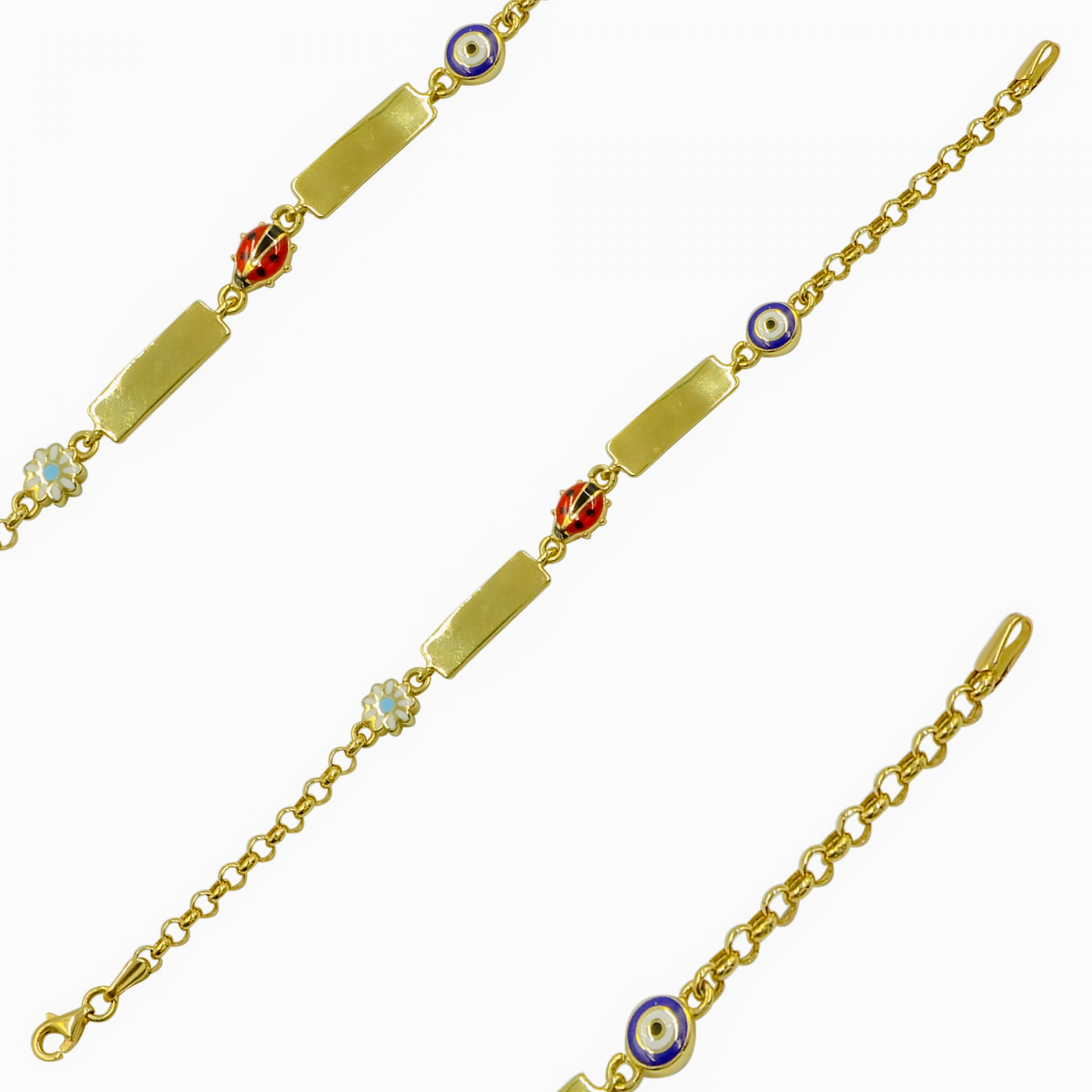 Özel Model 14 Ayar Altın Çocuk Künyesi