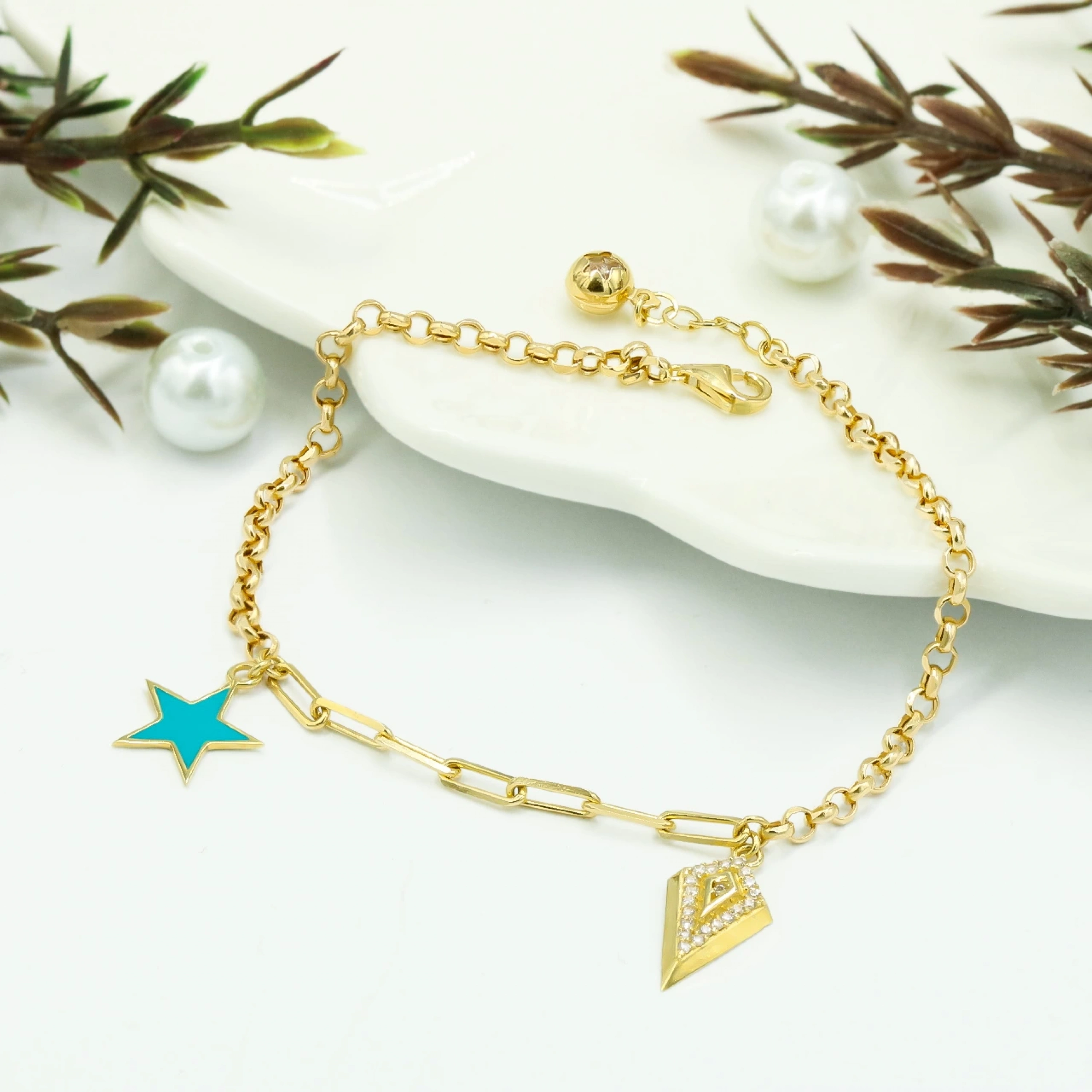 Özel Tasarım 14 Ayar Altın Bileklik