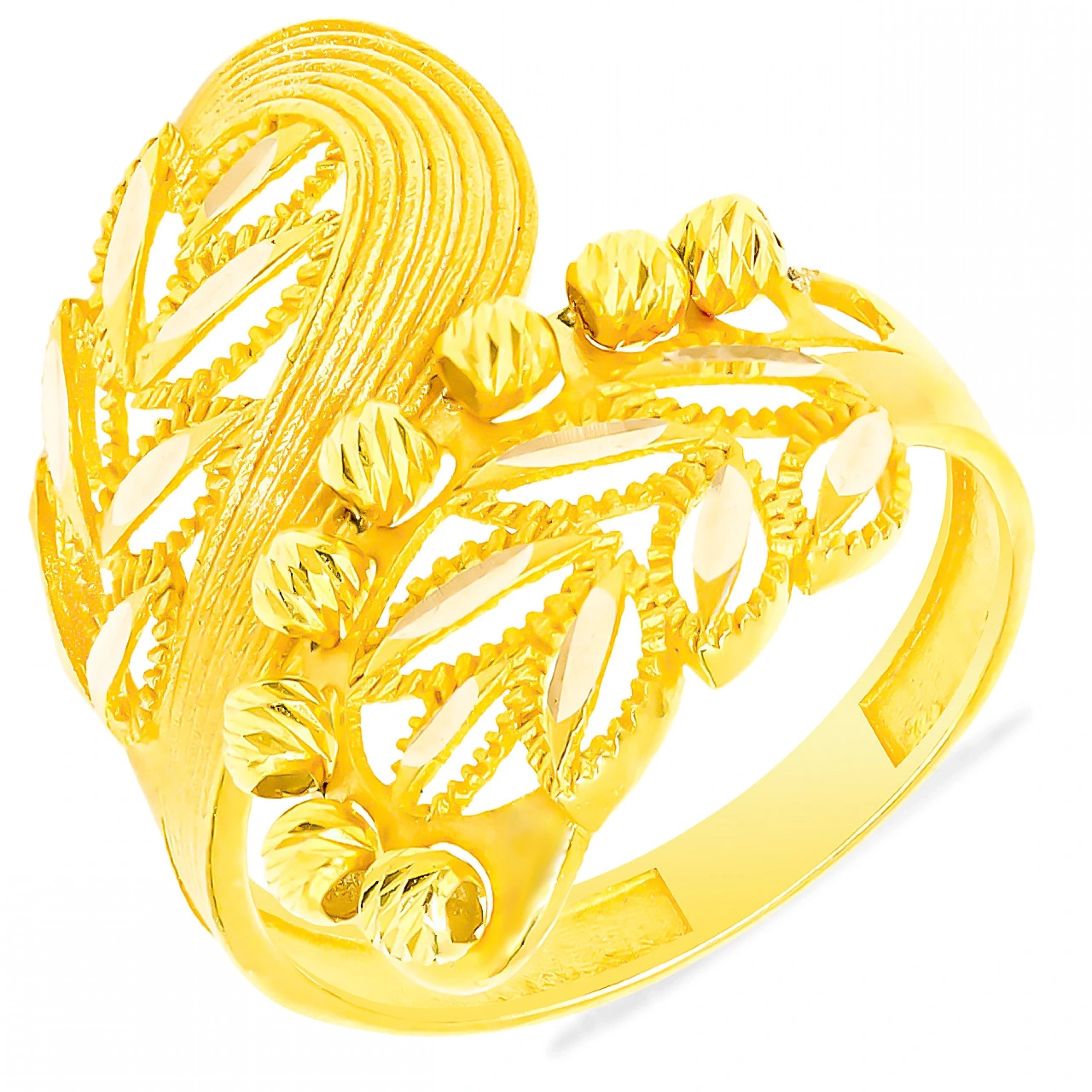 Dorika Yaprak Model 14 Ayar Altın Yüzük
